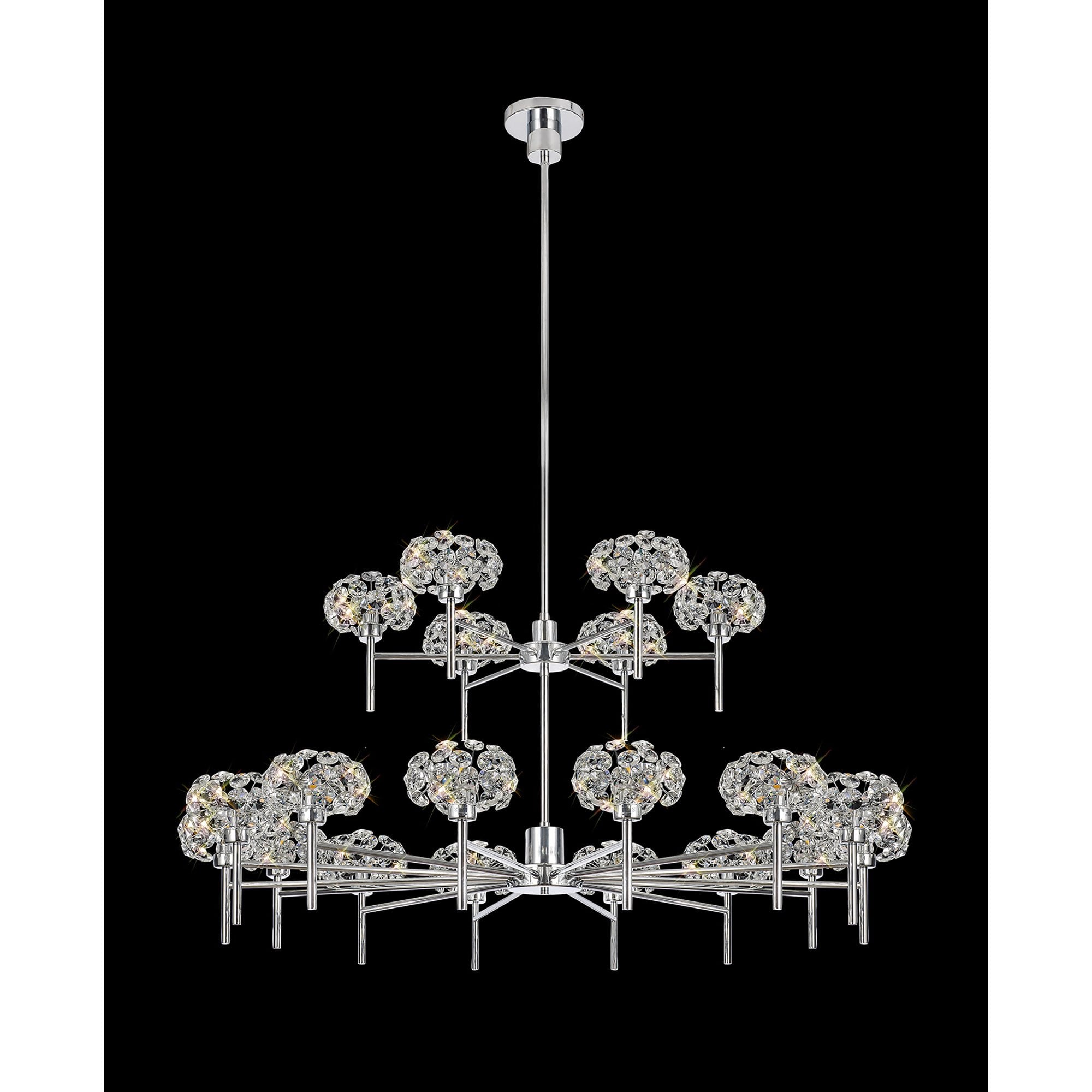 Fabula Grosvenor 20 Light Chandelier - Polished Chrome & Crystal Glass