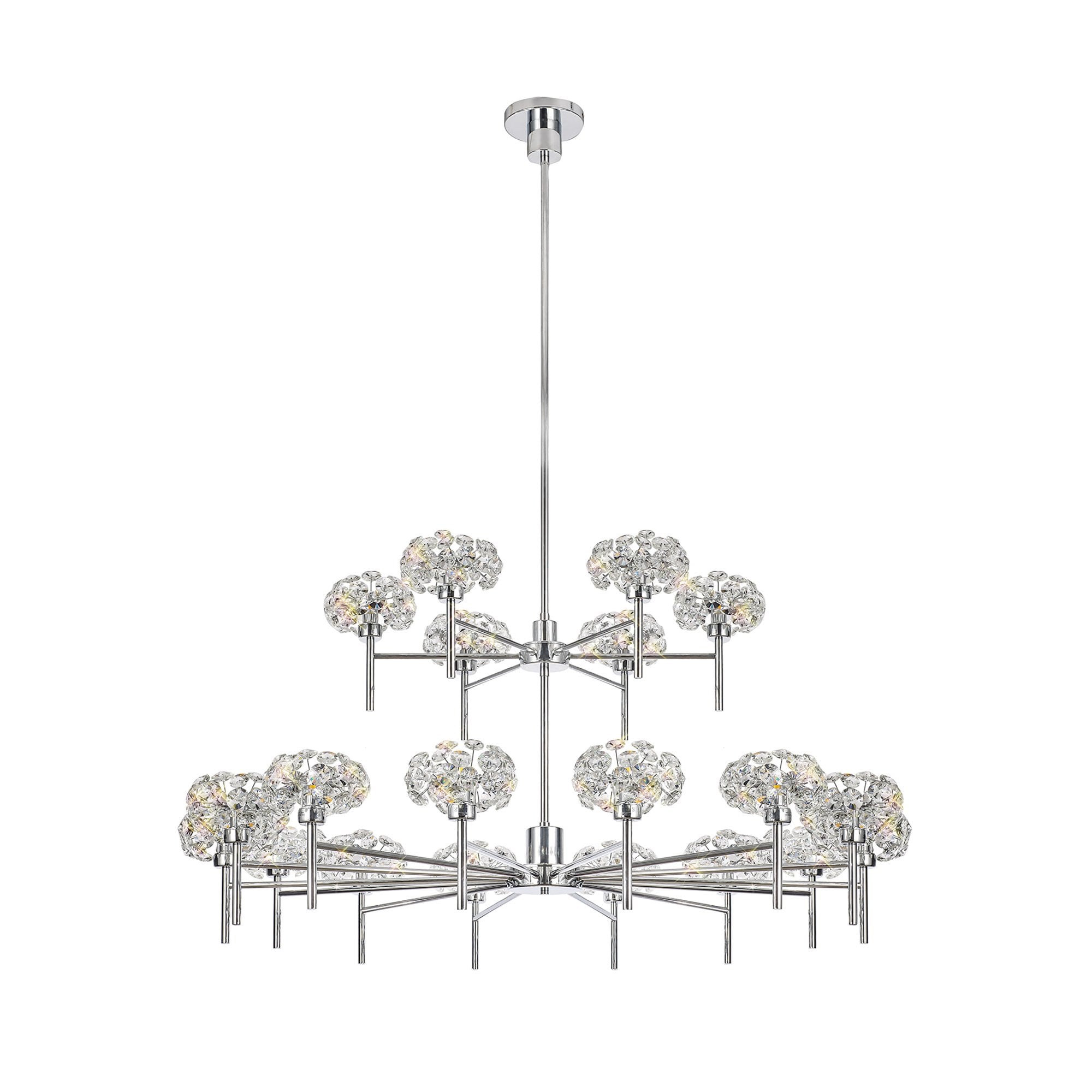 Fabula Grosvenor 20 Light Chandelier - Polished Chrome & Crystal Glass