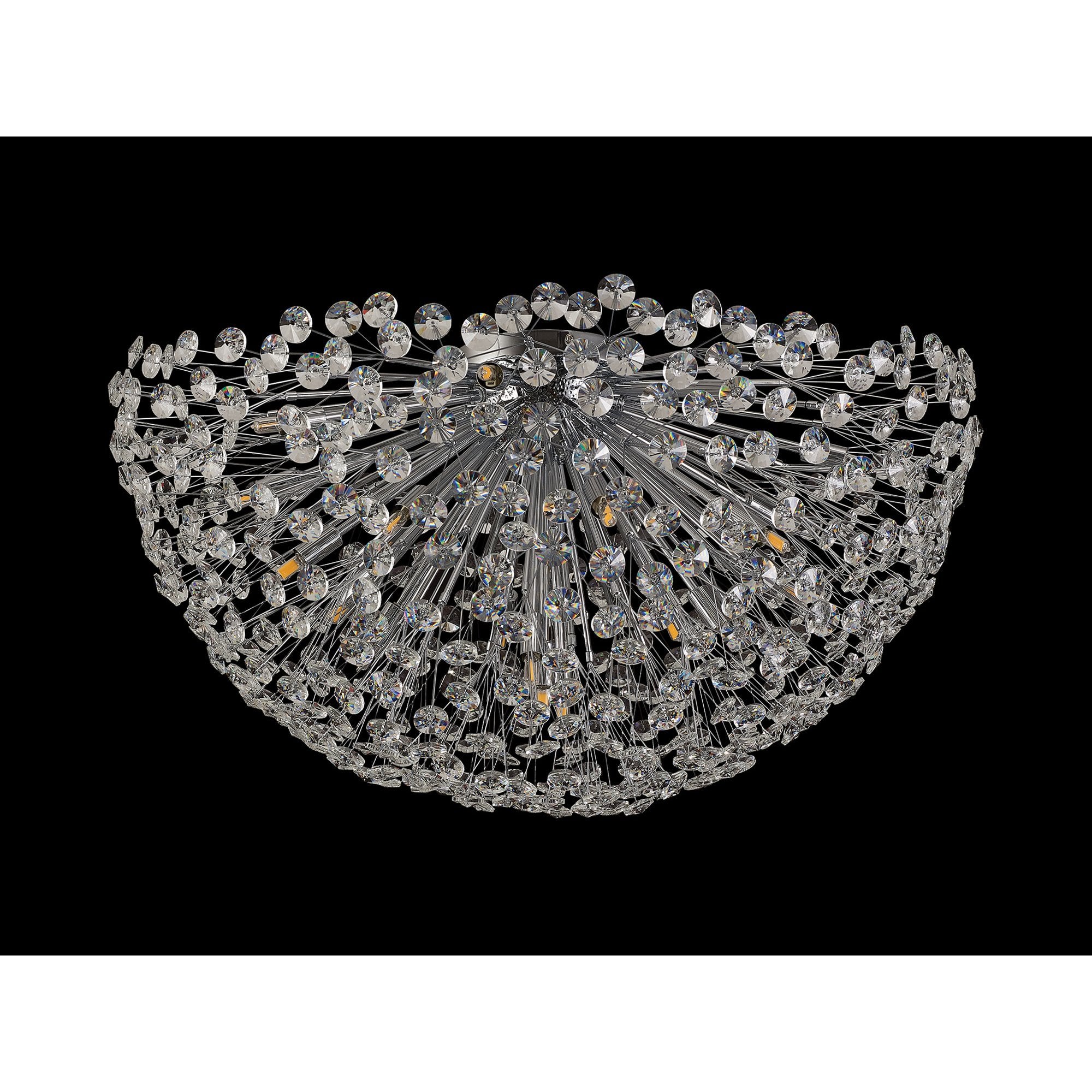 Fabula Grosvenor 21 Light Flush Light - Polished Chrome & Crystal