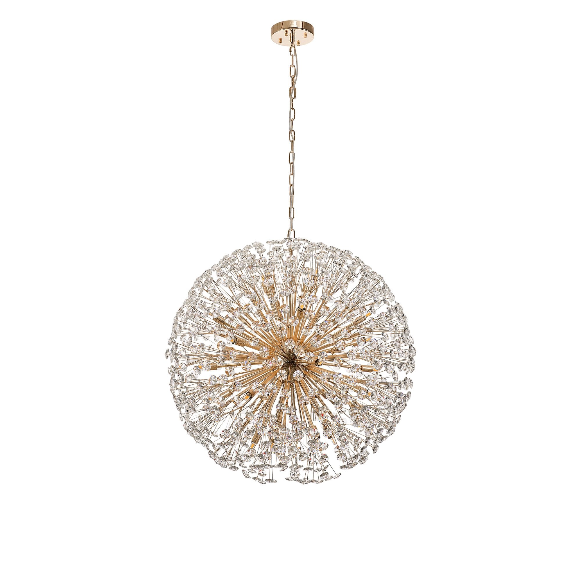 Fabula Grosvenor 24 Light Spherical Pendant - French Gold & Crystal