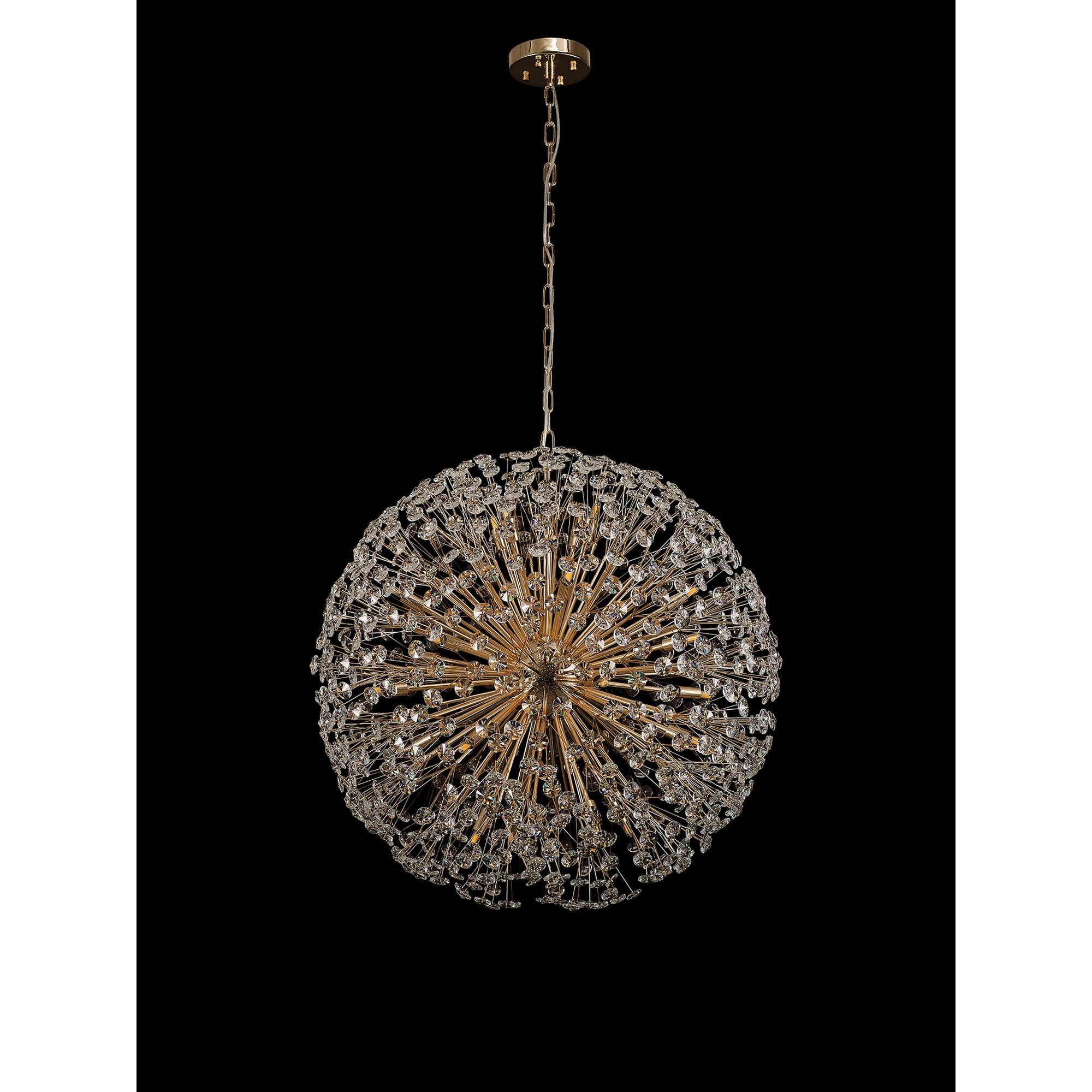 Fabula Grosvenor 24 Light Spherical Pendant - French Gold & Crystal