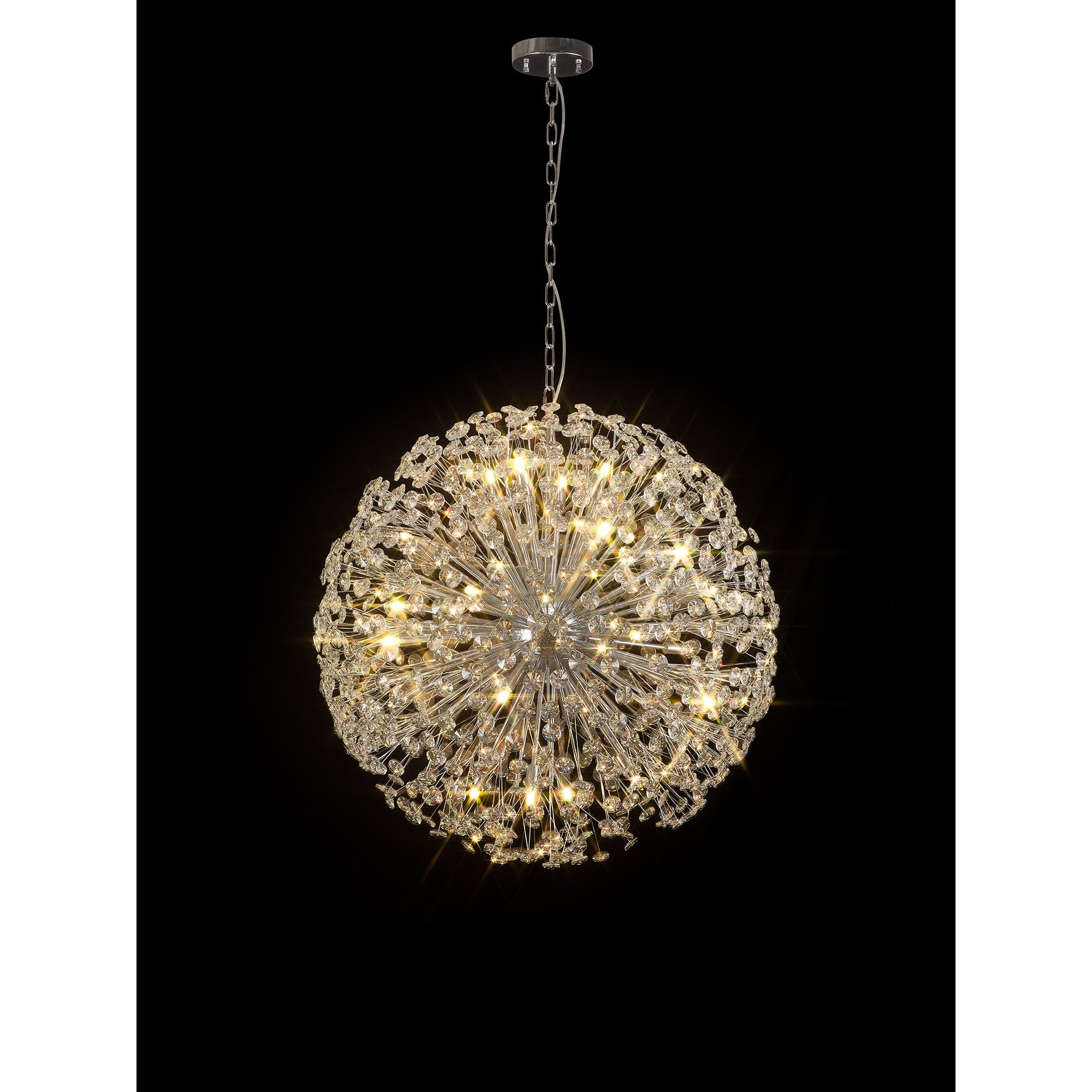 Fabula Grosvenor 24 Light Spherical Pendant - Polished Chrome & Crystal