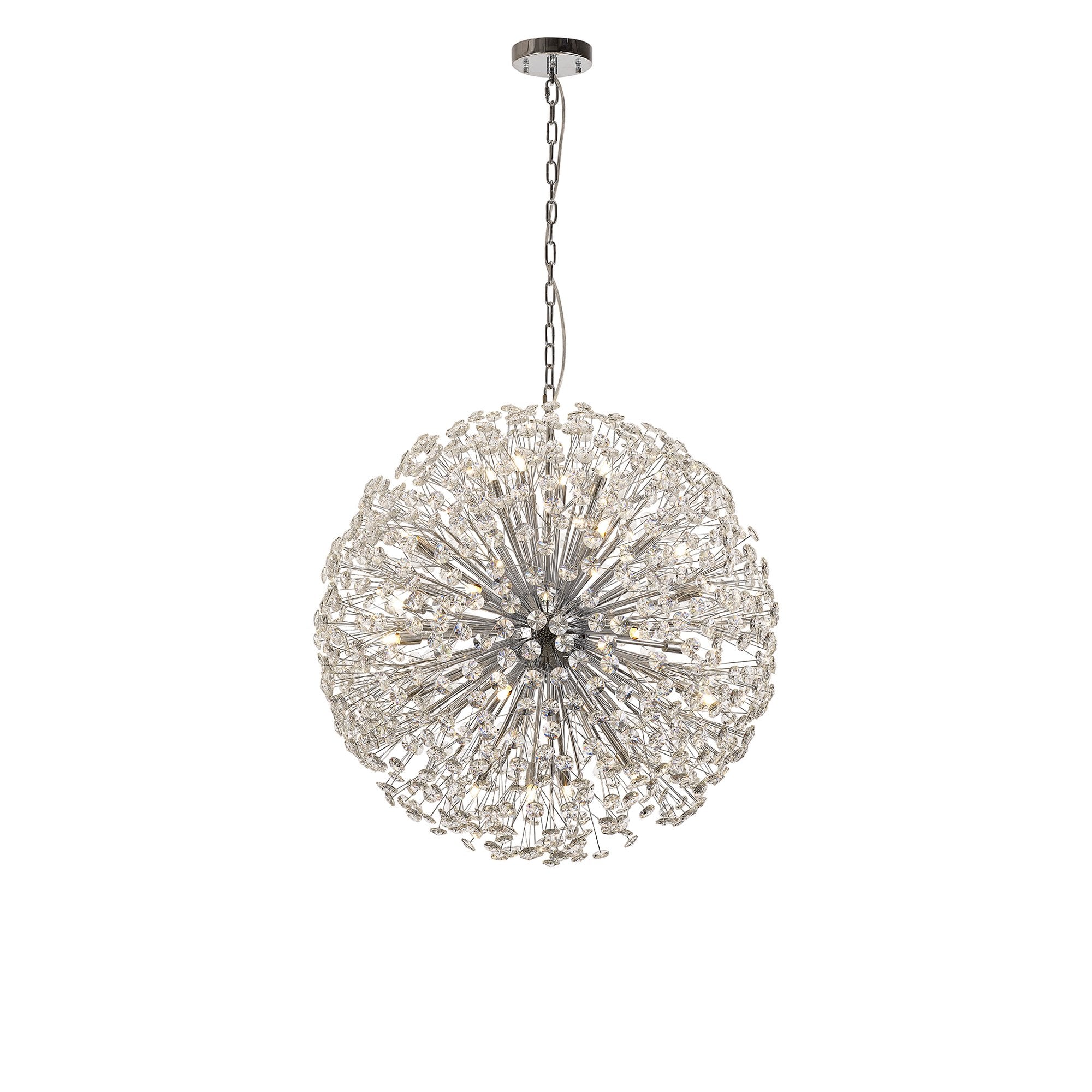 Fabula Grosvenor 24 Light Spherical Pendant - Polished Chrome & Crystal