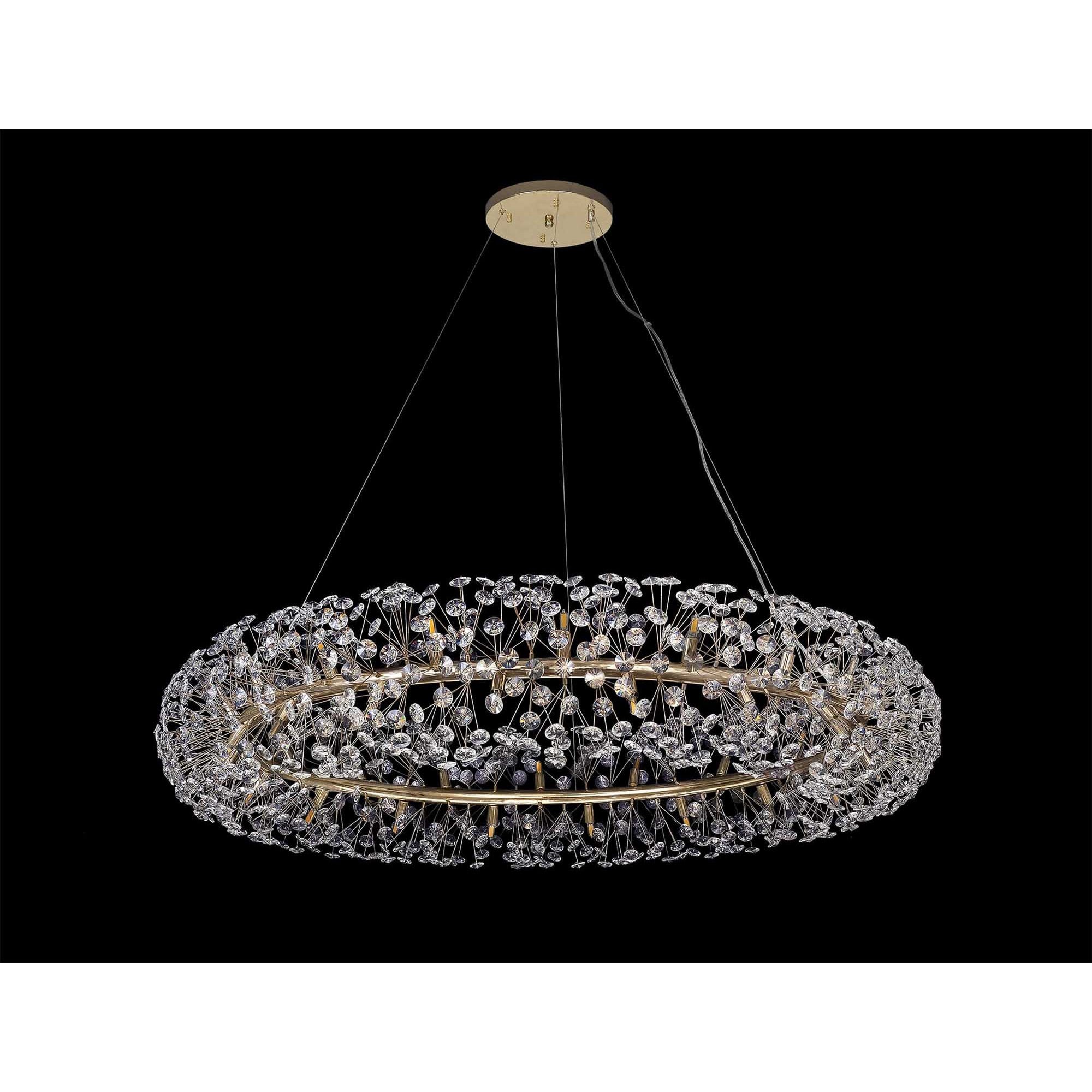 Fabula Grosvenor 36 Light Pendant - French Gold & Crystal