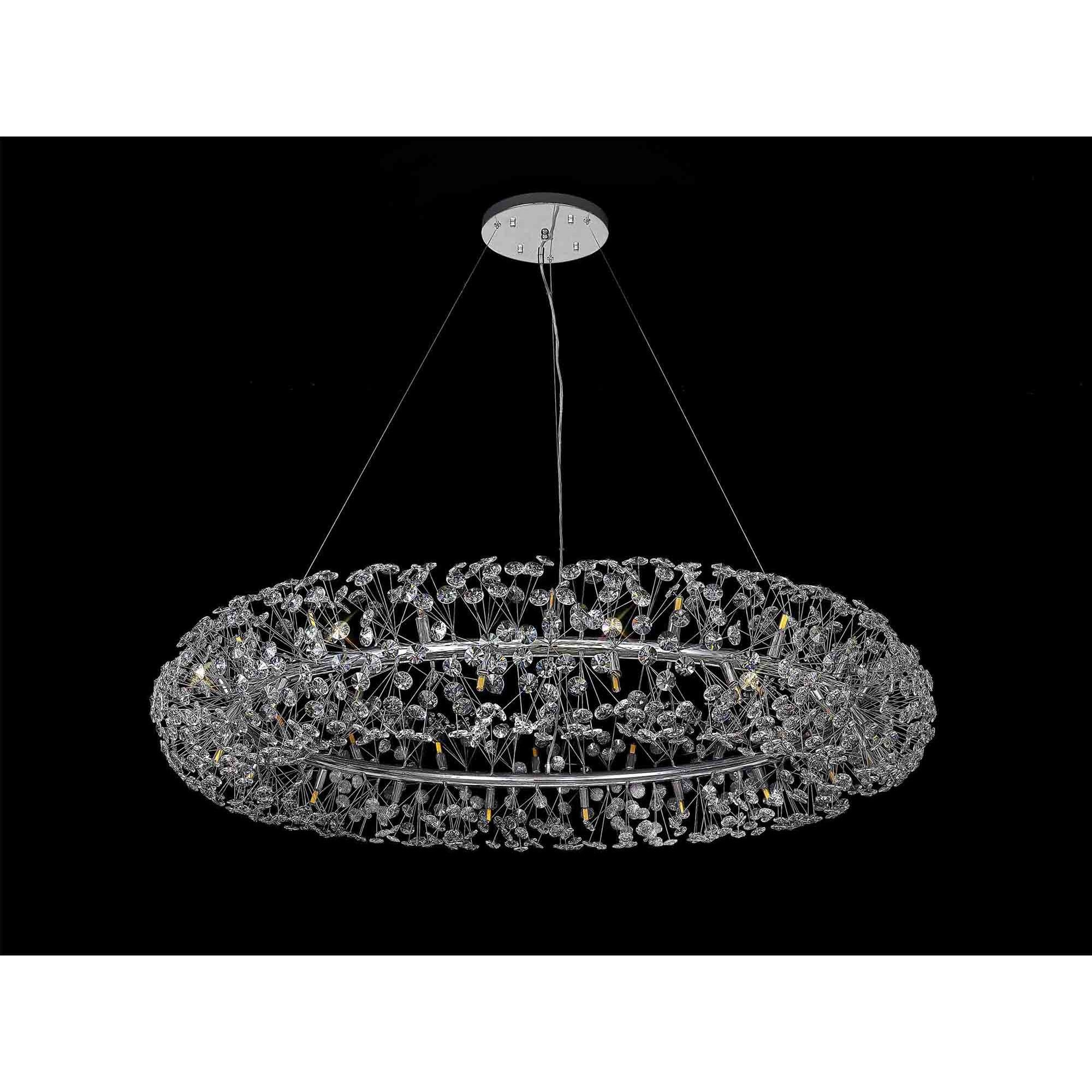 Fabula Grosvenor 36 Light Pendant - Polished Chrome & Crystal