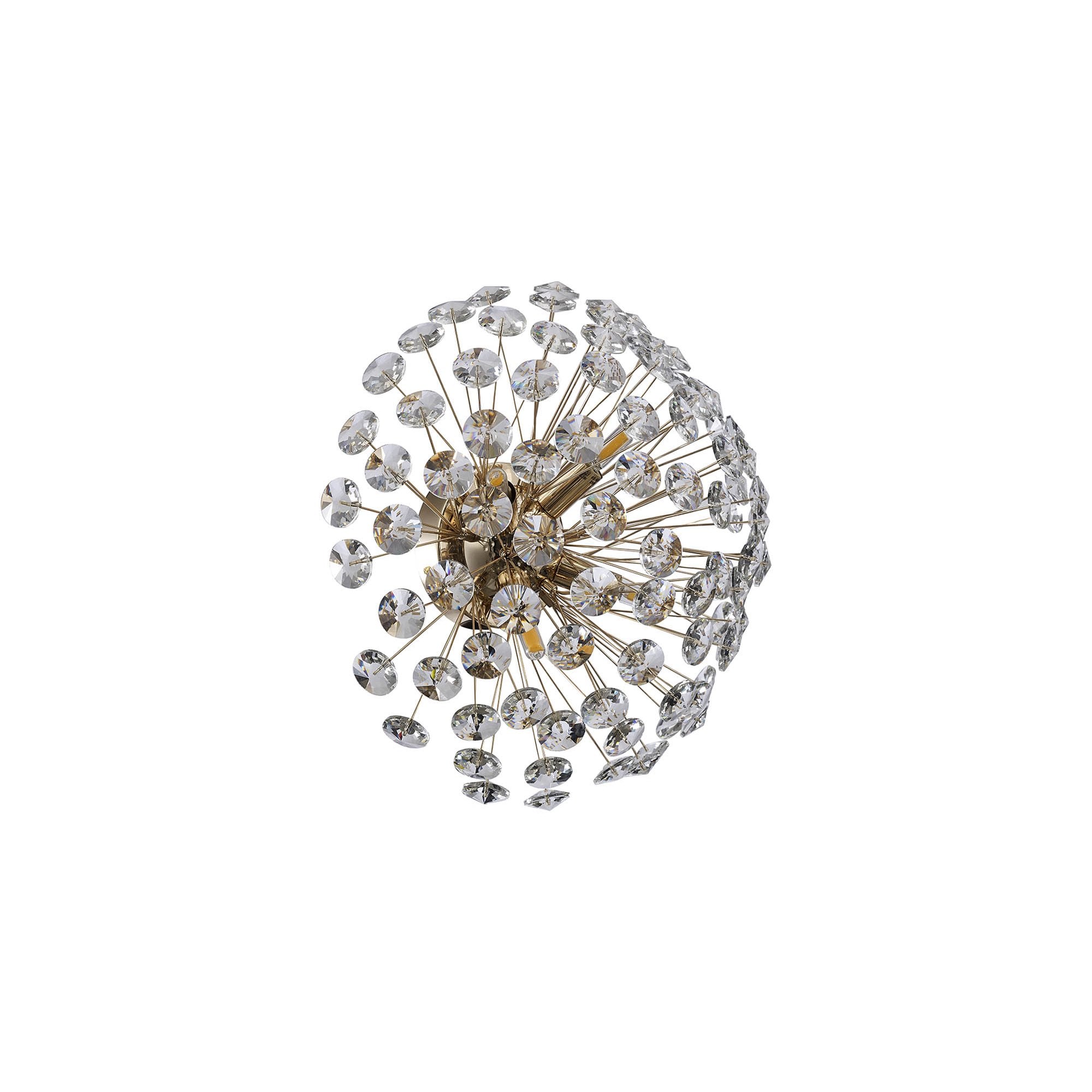 Fabula Grosvenor 4 Light Flush Light - French Gold & Crystal