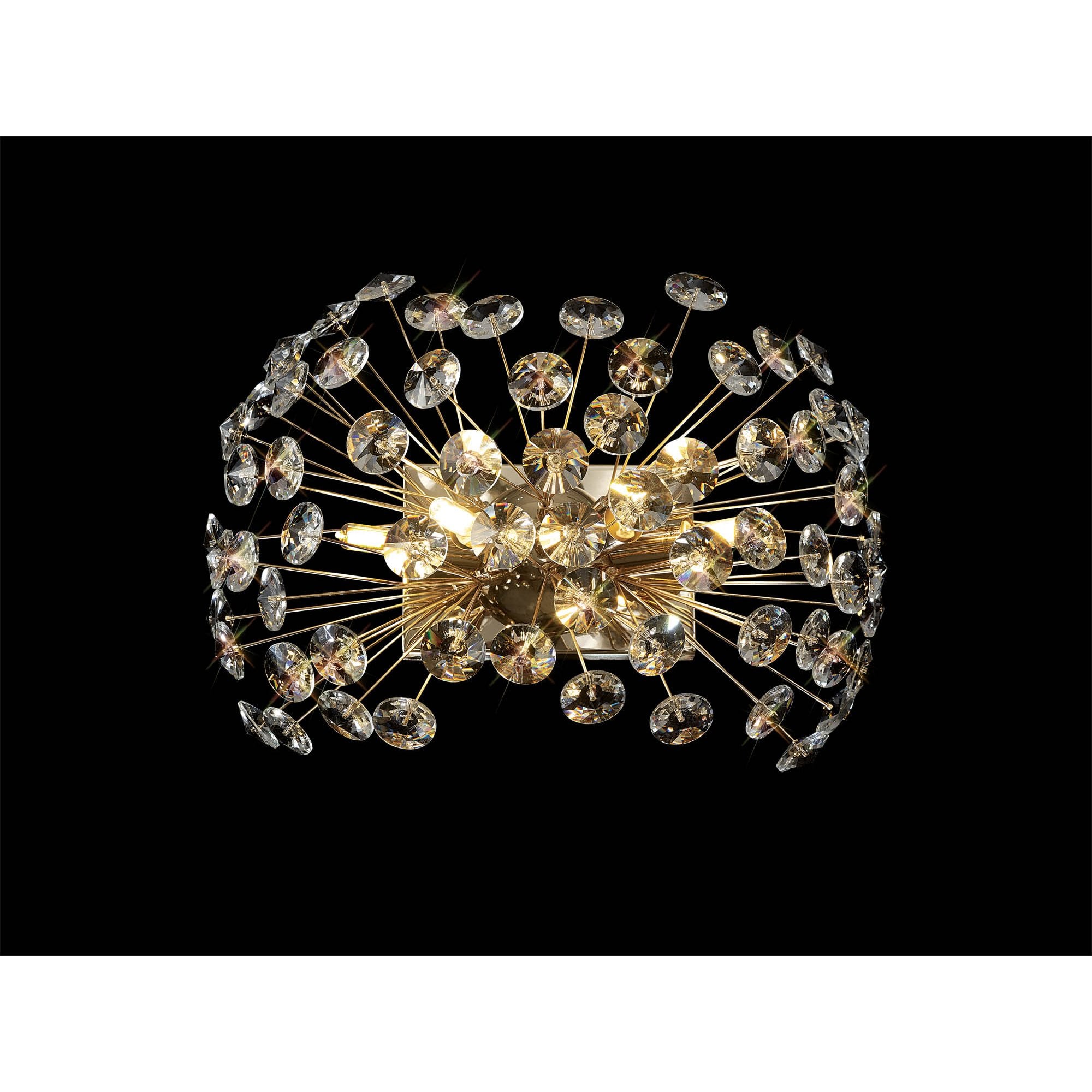 Fabula Grosvenor 4 Light Wall Light - French Gold & Crystal