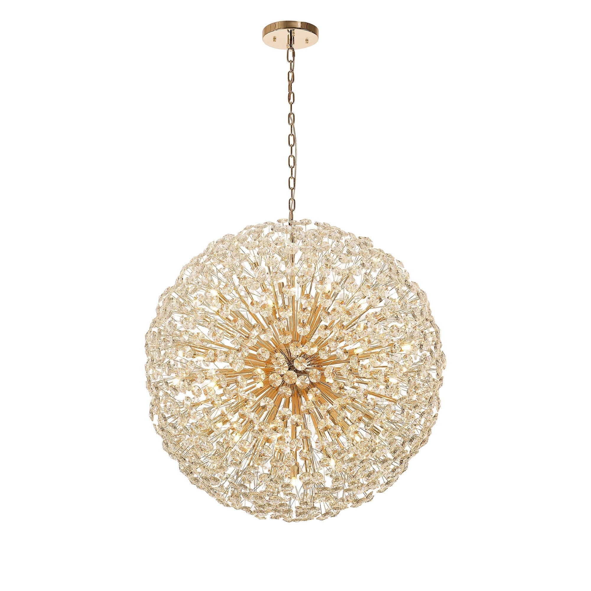 Fabula Grosvenor 48 Light Spherical Pendant - French Gold & Crystal