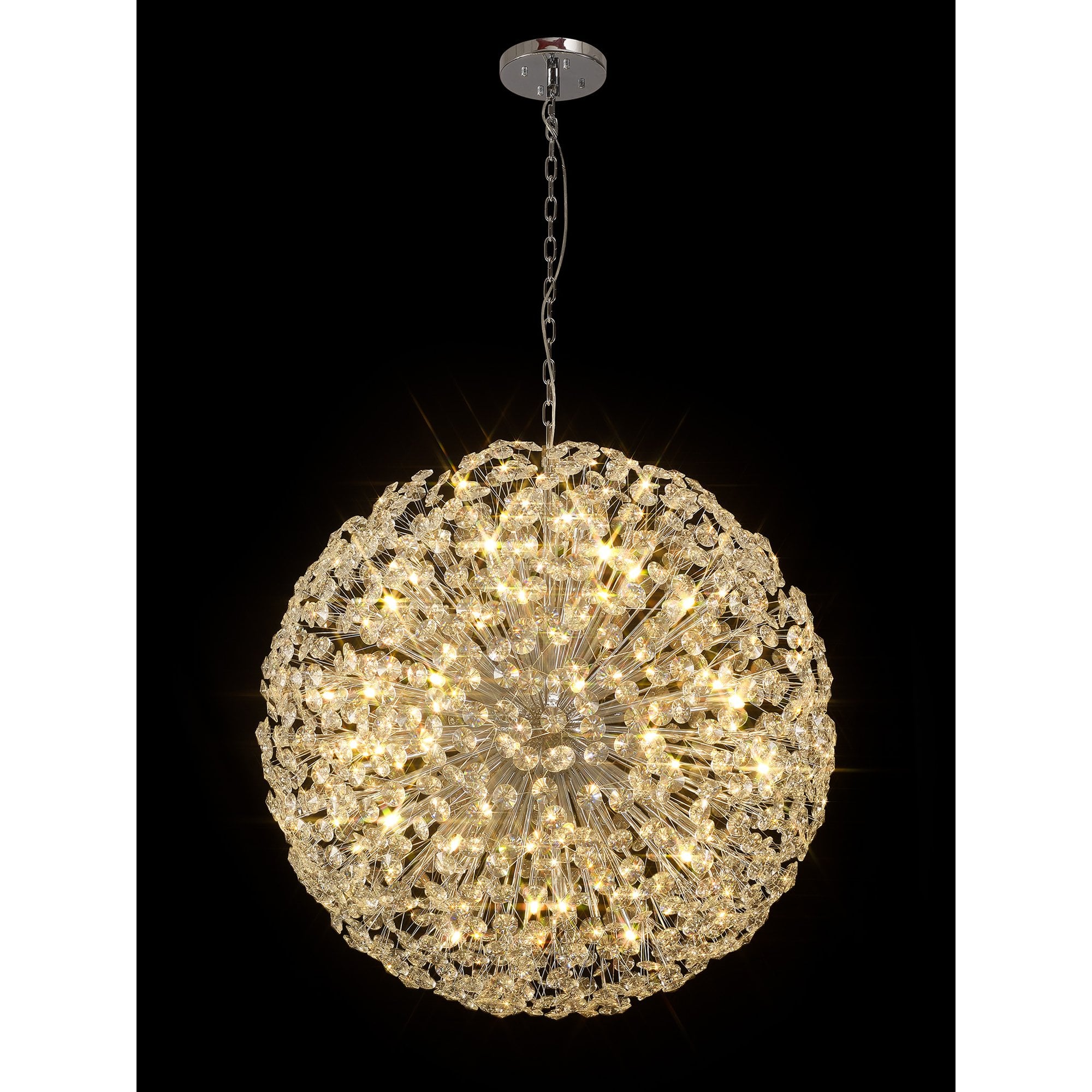Fabula Grosvenor 48 Light Spherical Pendant - Polished Chrome & Crystal
