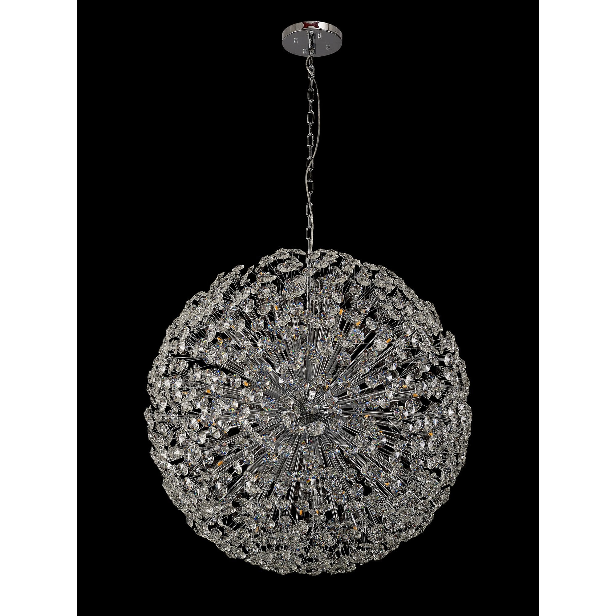 Fabula Grosvenor 48 Light Spherical Pendant - Polished Chrome & Crystal