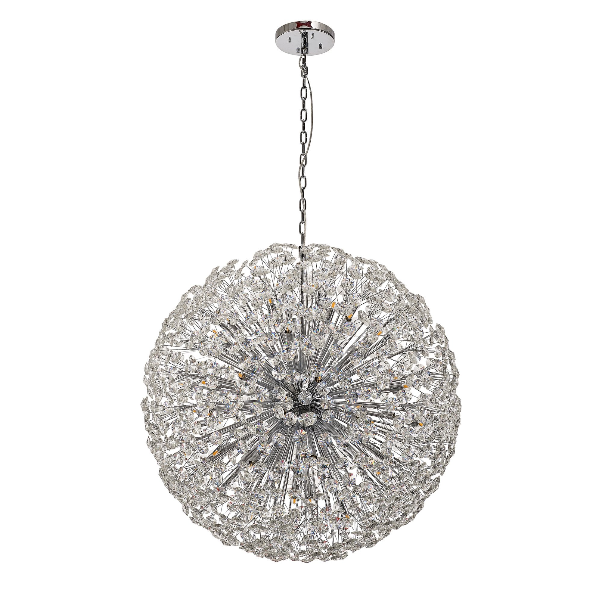 Fabula Grosvenor 48 Light Spherical Pendant - Polished Chrome & Crystal
