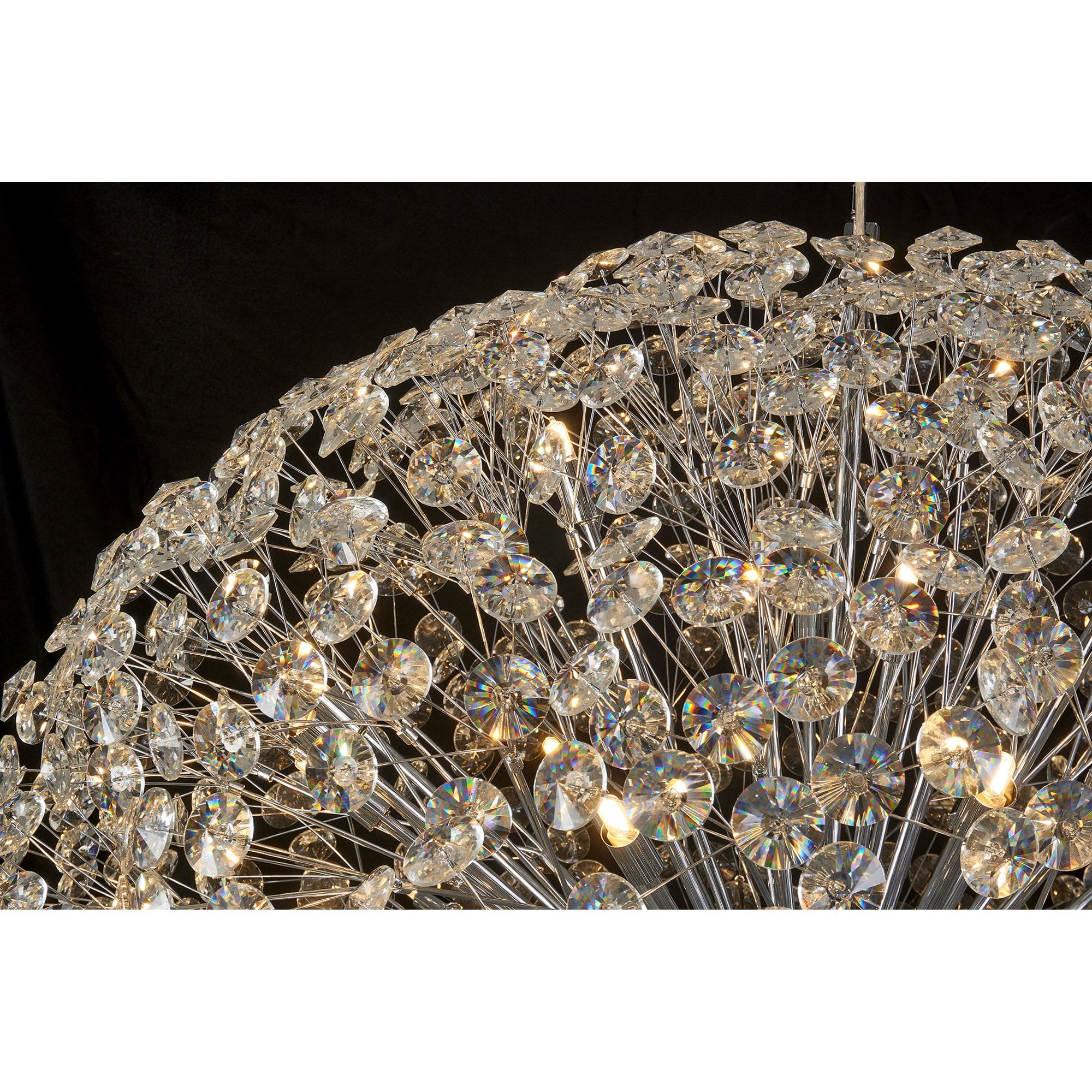 Fabula Grosvenor 48 Light Spherical Pendant - Polished Chrome & Crystal
