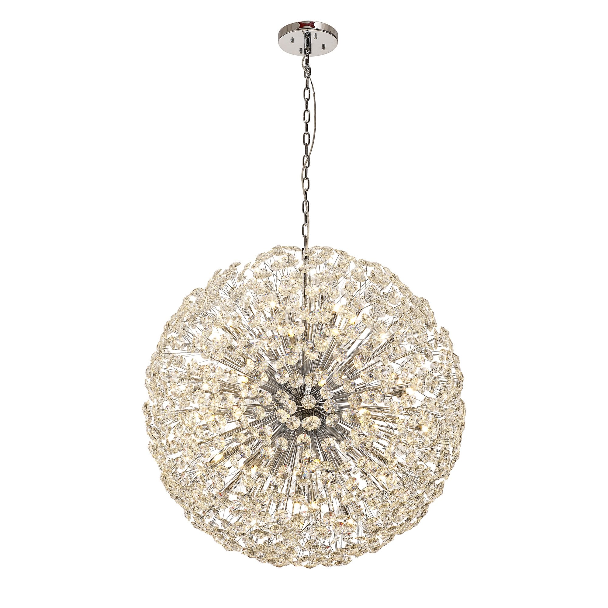 Fabula Grosvenor 48 Light Spherical Pendant - Polished Chrome & Crystal