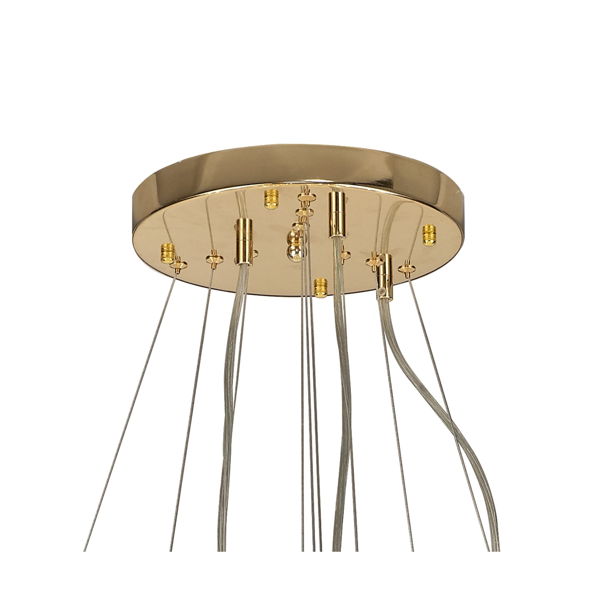 Fabula Grosvenor 58 Light 3-Tiered Pendant - French Gold & Crystal