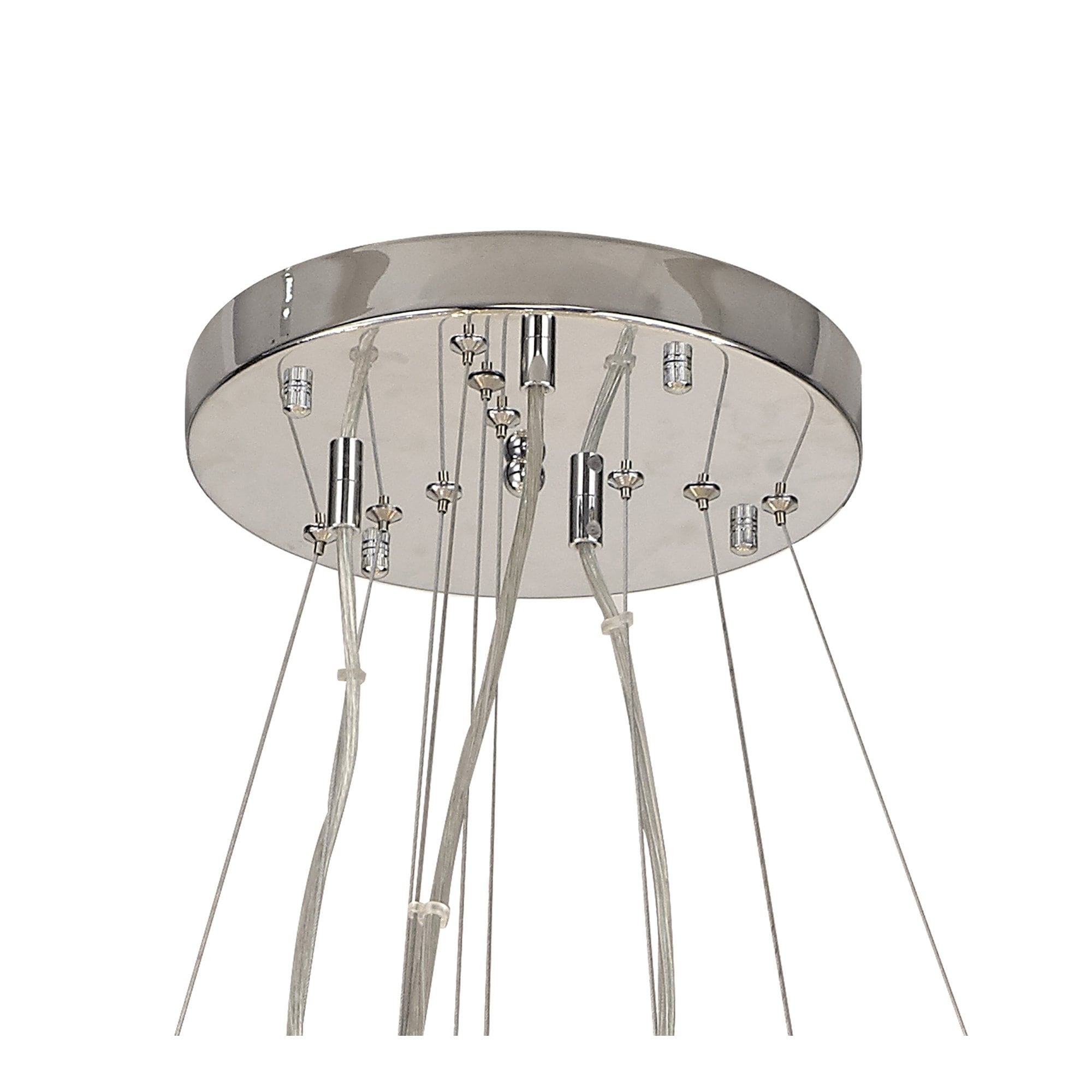 Fabula Grosvenor 58 Light 3-Tiered Pendant - Polished Chrome & Crystal