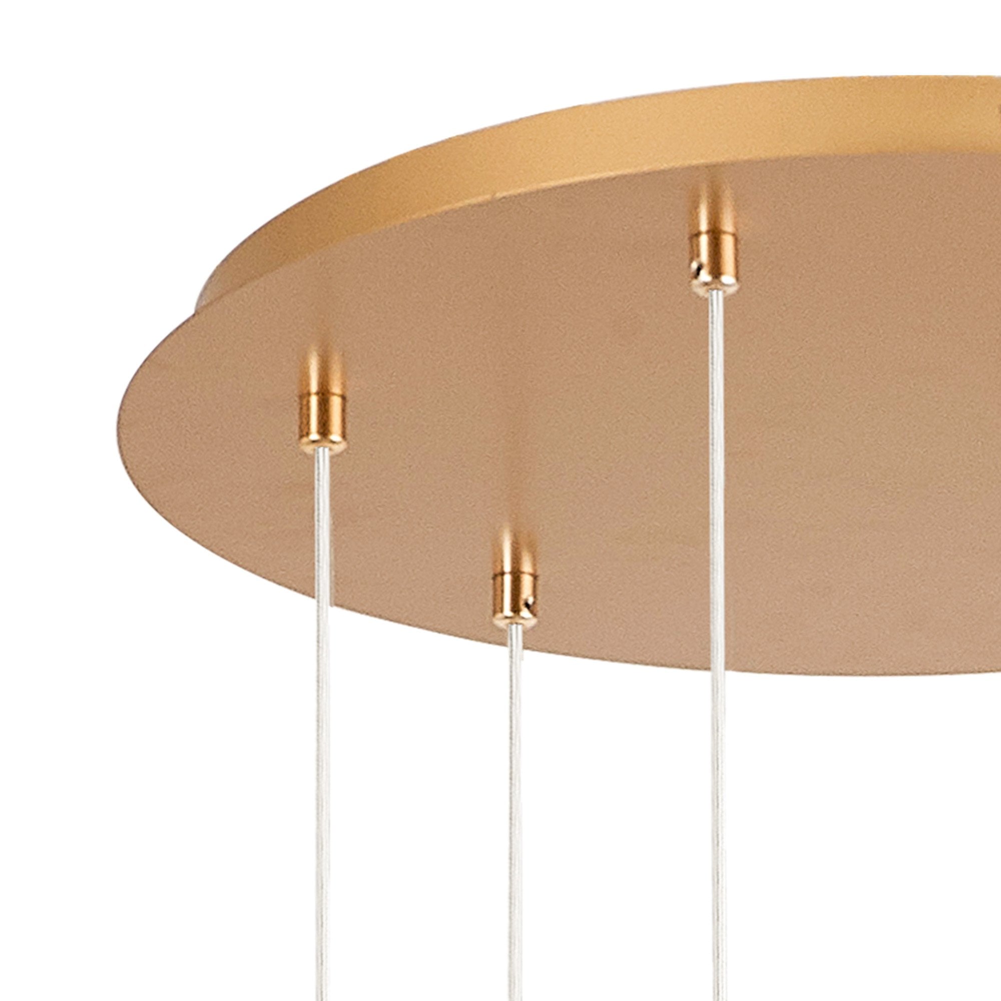 Fabula Grosvenor 6 Light Round Multi-Drop Pendant - French Gold & Crystal Glass