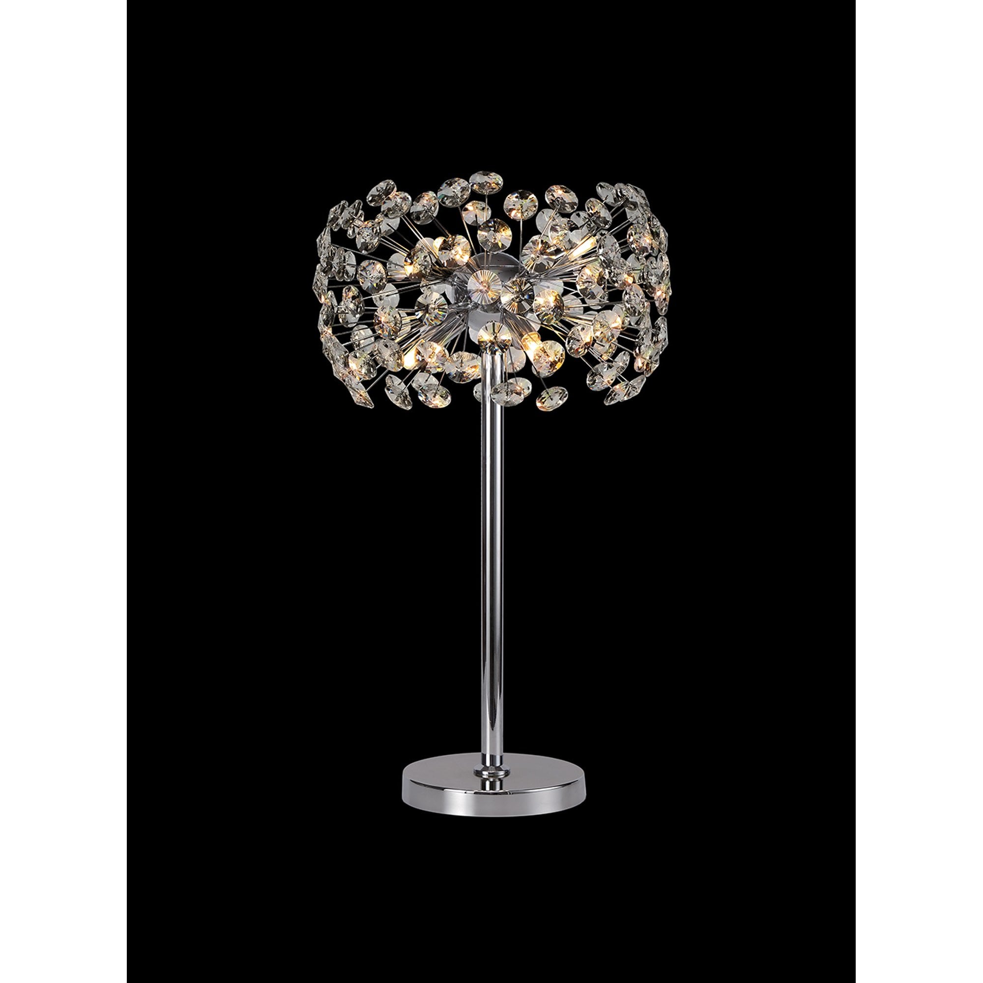 Fabula Grosvenor 6 Light Table Lamp - Polished Chrome & Crystal