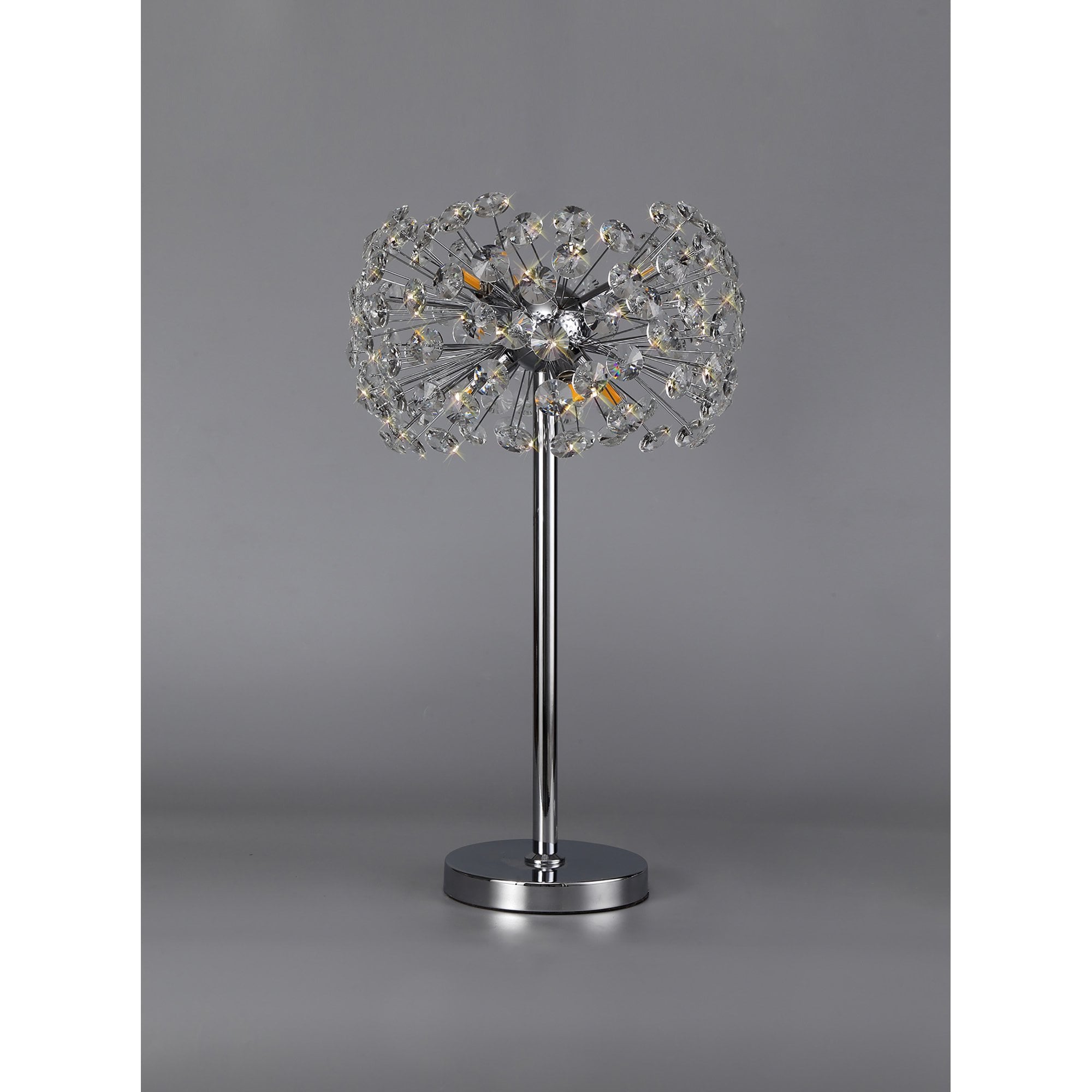 Fabula Grosvenor 6 Light Table Lamp - Polished Chrome & Crystal