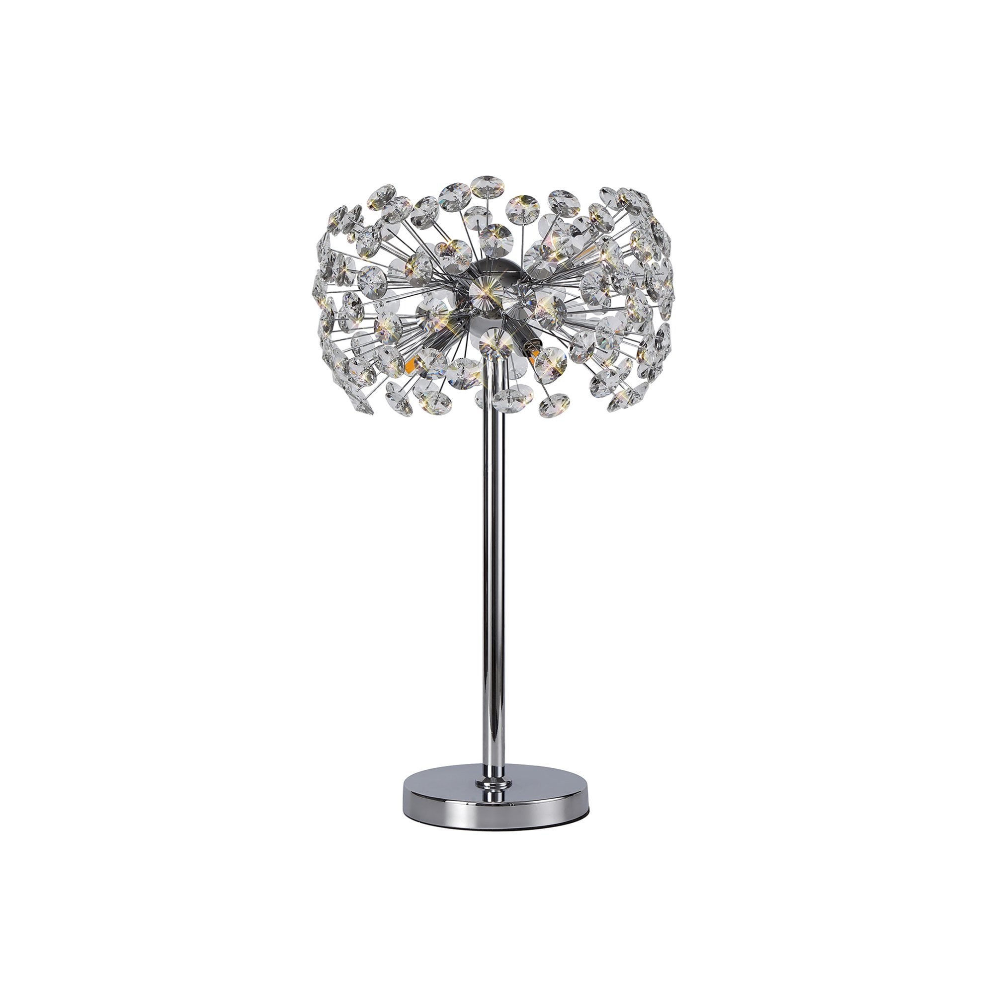 Fabula Grosvenor 6 Light Table Lamp - Polished Chrome & Crystal