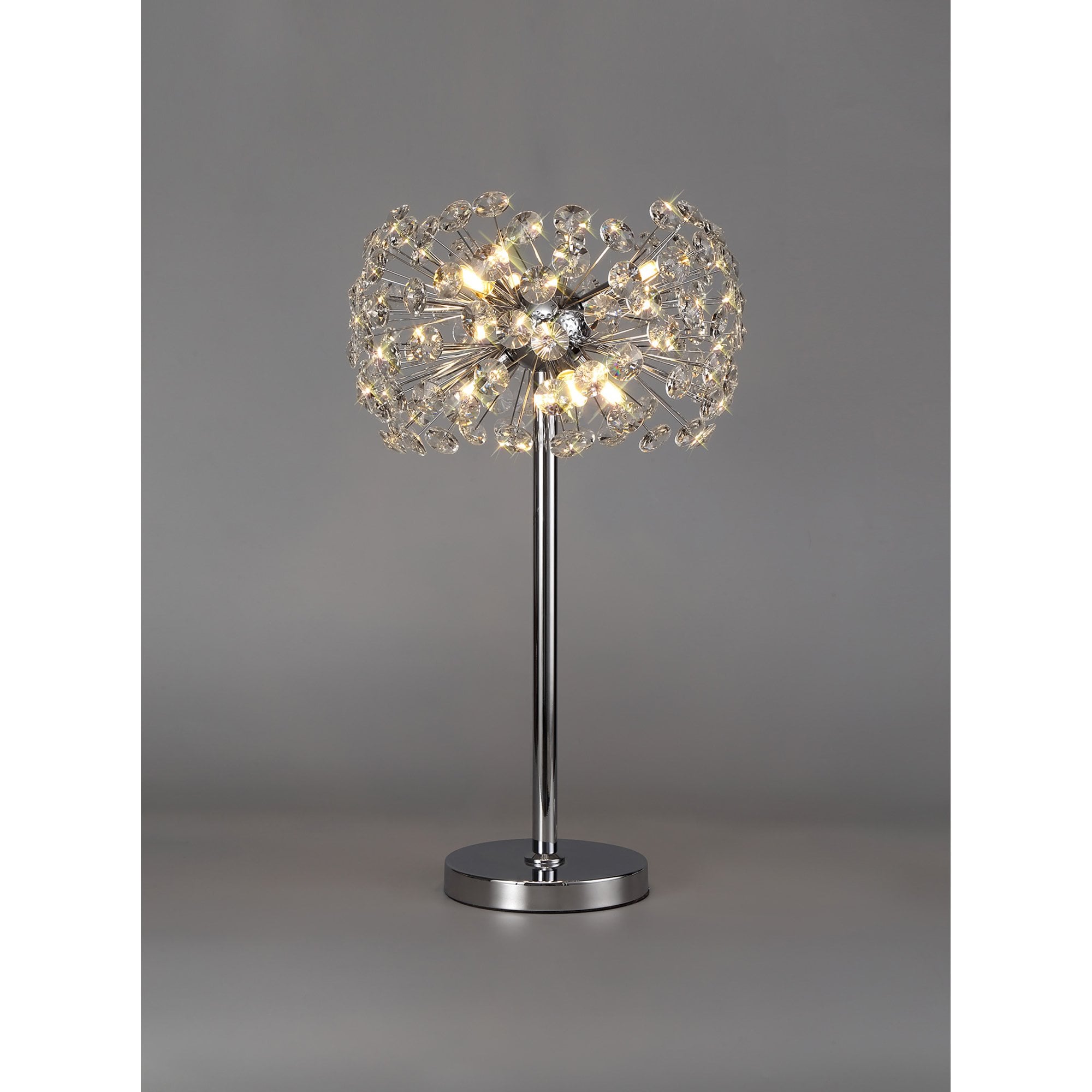 Fabula Grosvenor 6 Light Table Lamp - Polished Chrome & Crystal