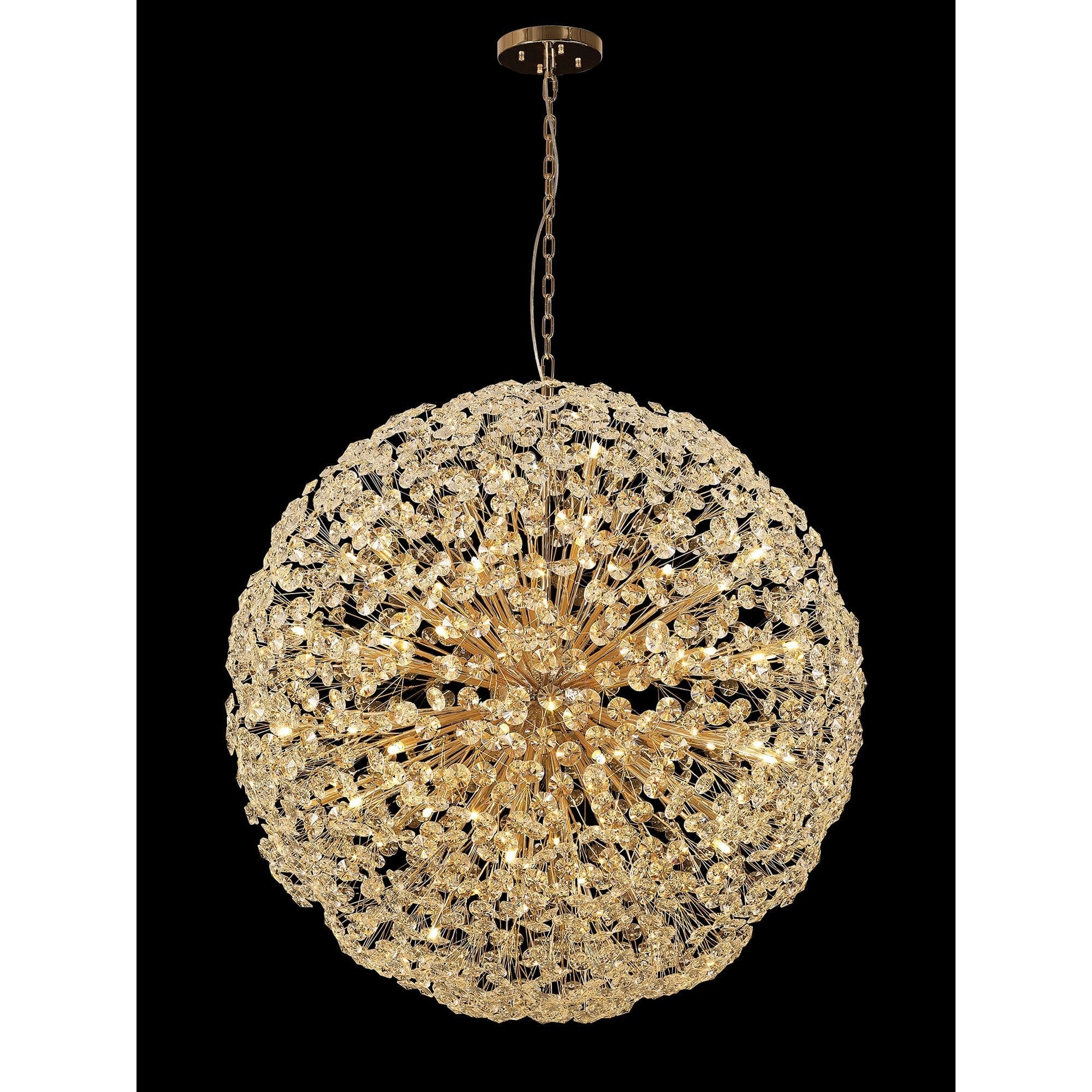 Fabula Grosvenor 64 Light Spherical Pendant - French Gold & Crystal