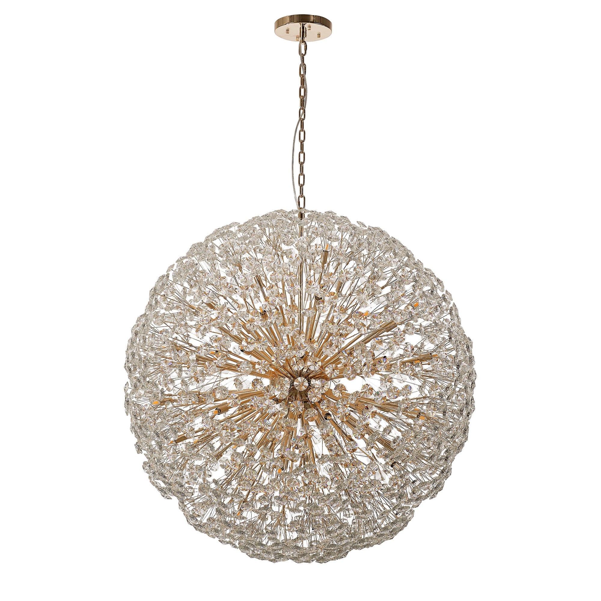 Fabula Grosvenor 64 Light Spherical Pendant - French Gold & Crystal