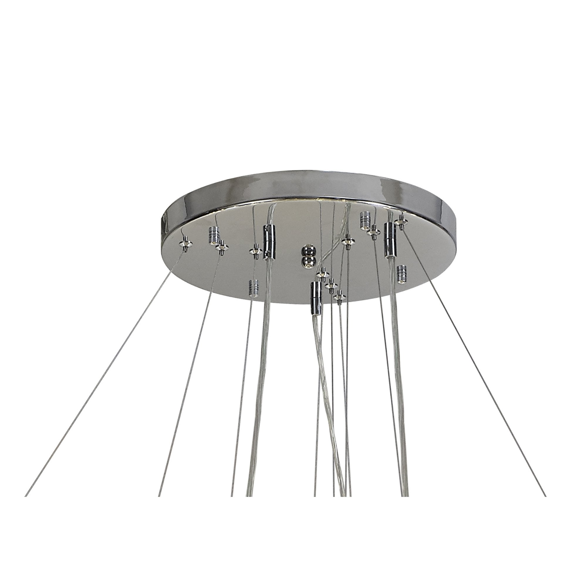 Fabula Grosvenor 74 Light 3-Tiered Pendant - Polished Chrome & Crystal