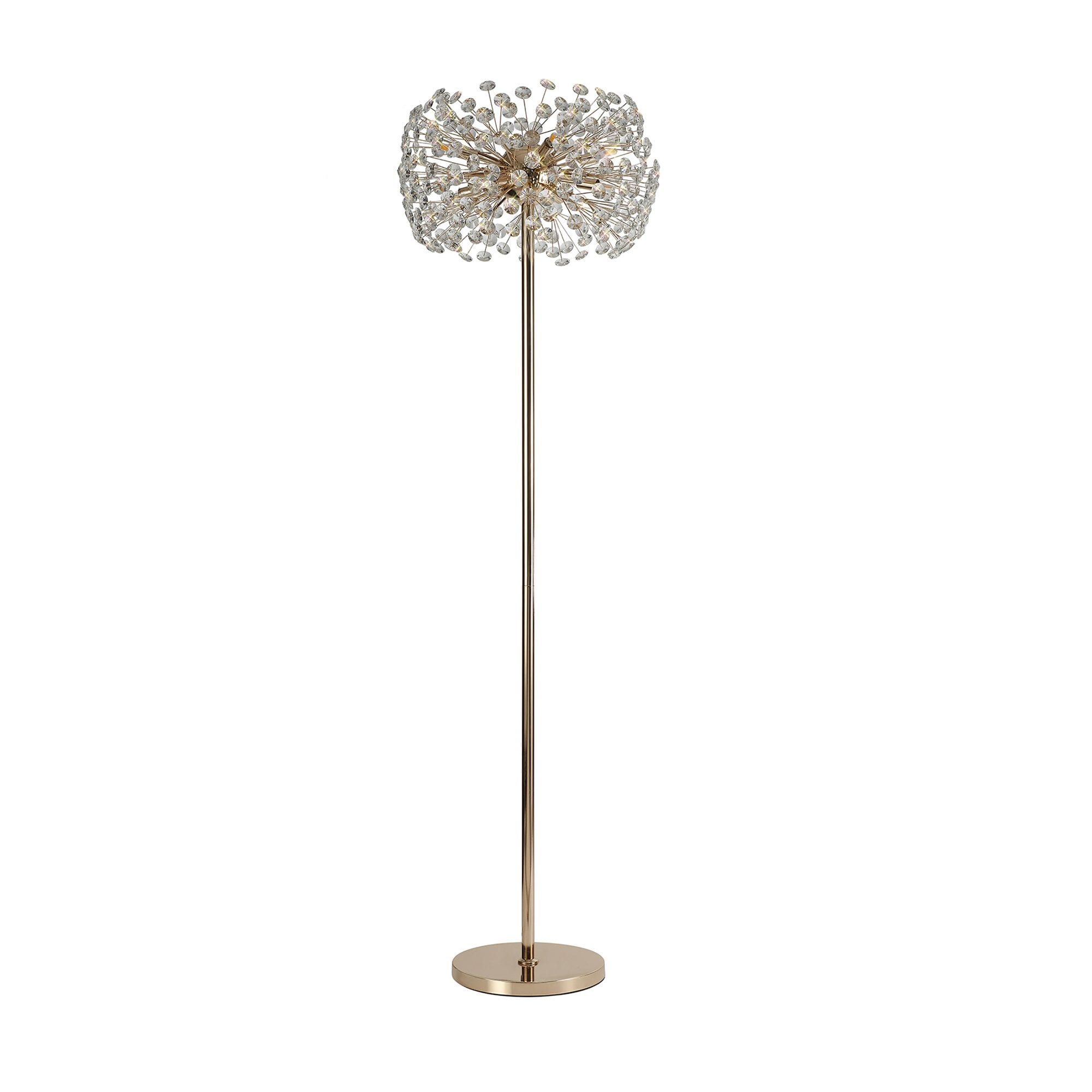 Fabula Grosvenor 8 Light Floor Lamp - French Gold & Crystal