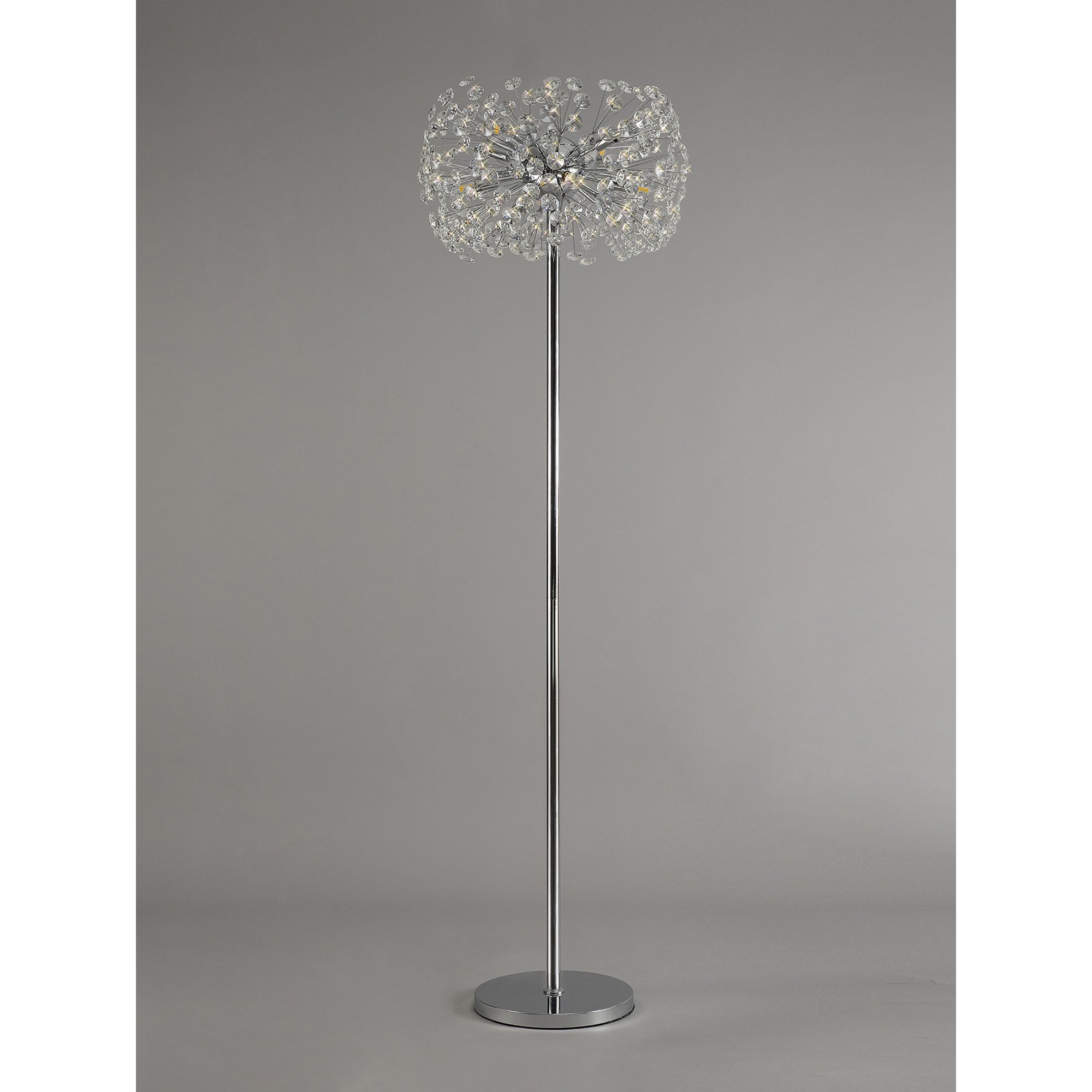 Fabula Grosvenor 8 Light Floor Lamp - Polished Chrome & Crystal