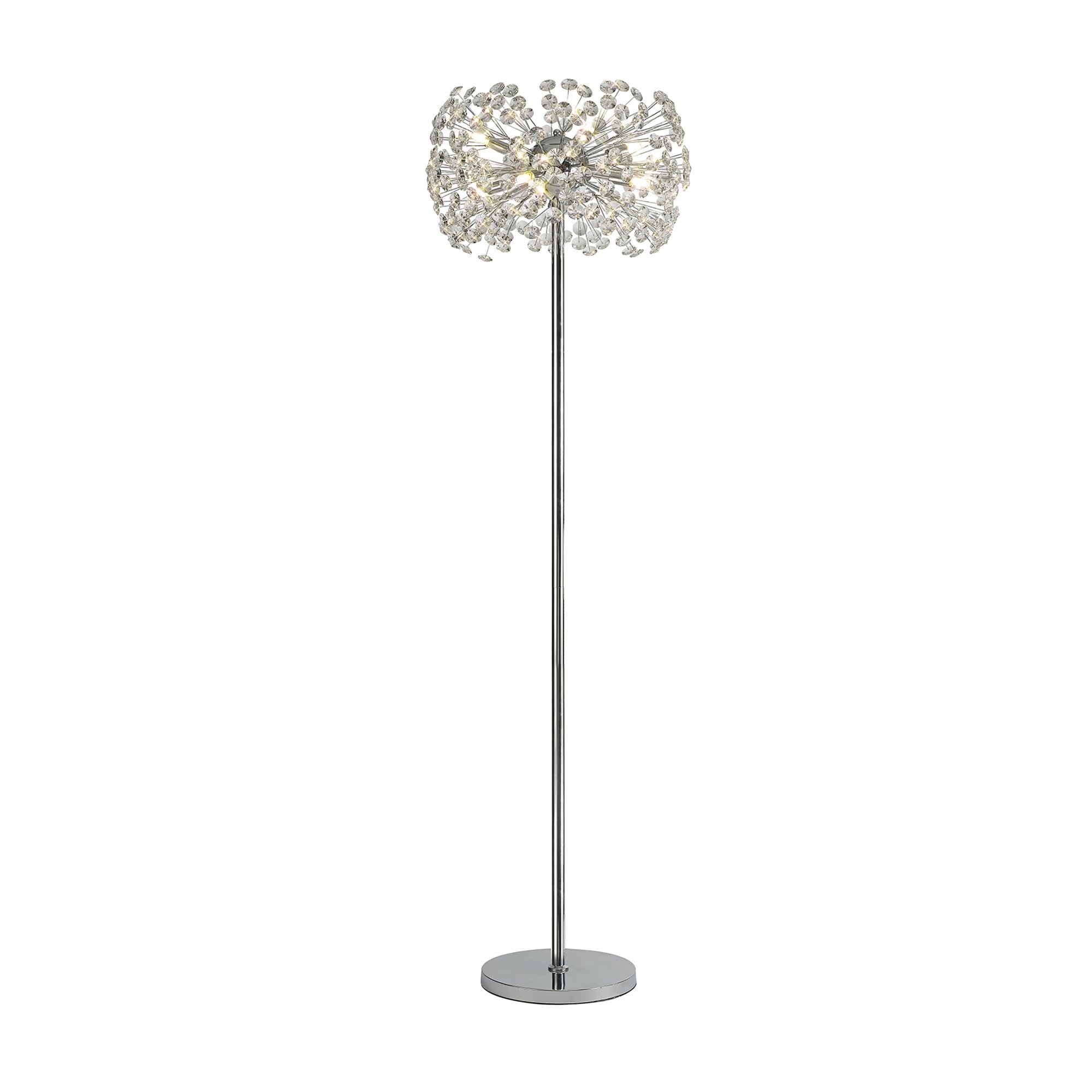 Fabula Grosvenor 8 Light Floor Lamp - Polished Chrome & Crystal