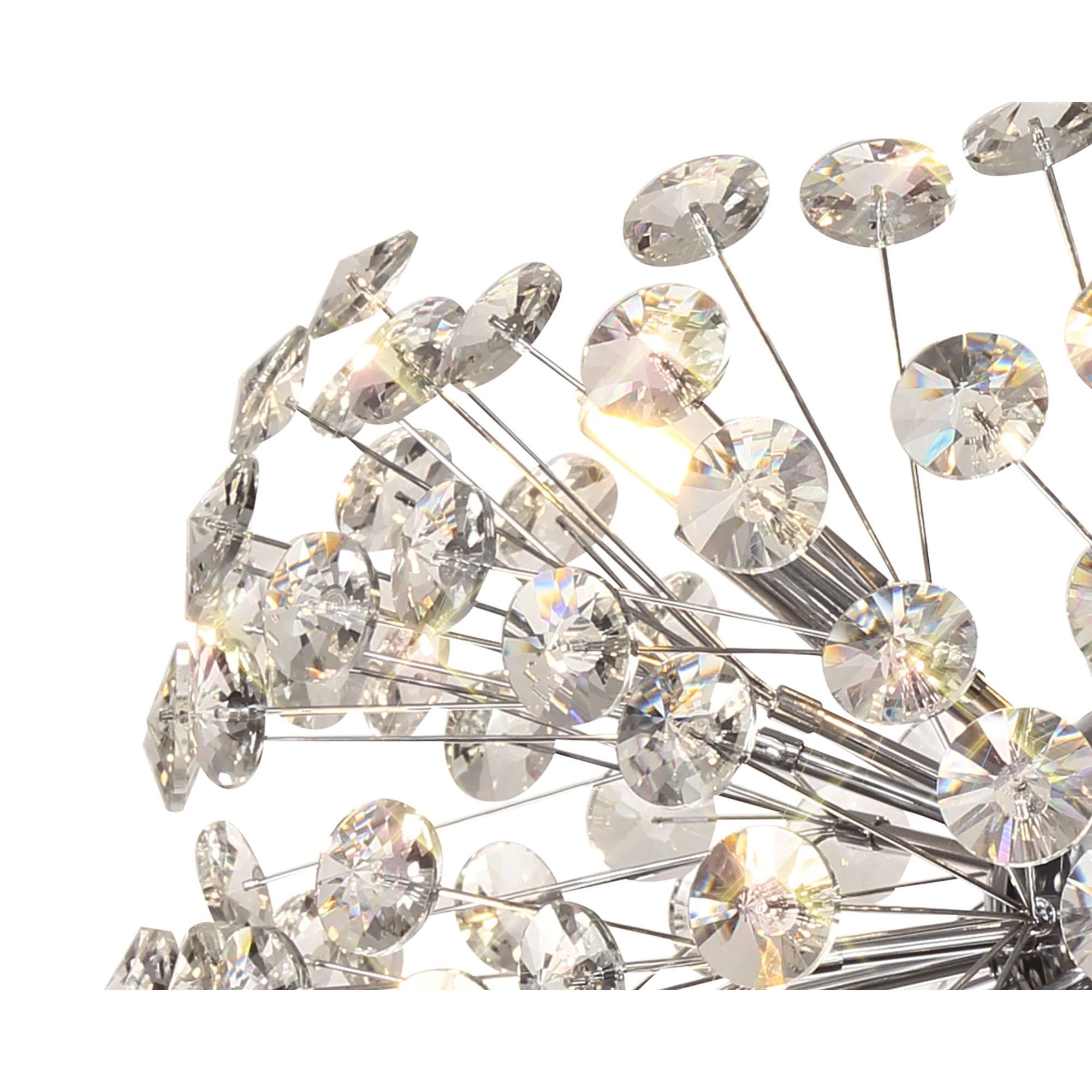 Fabula Grosvenor 8 Light Semi-Flush Light - Polished Chrome & Crystal