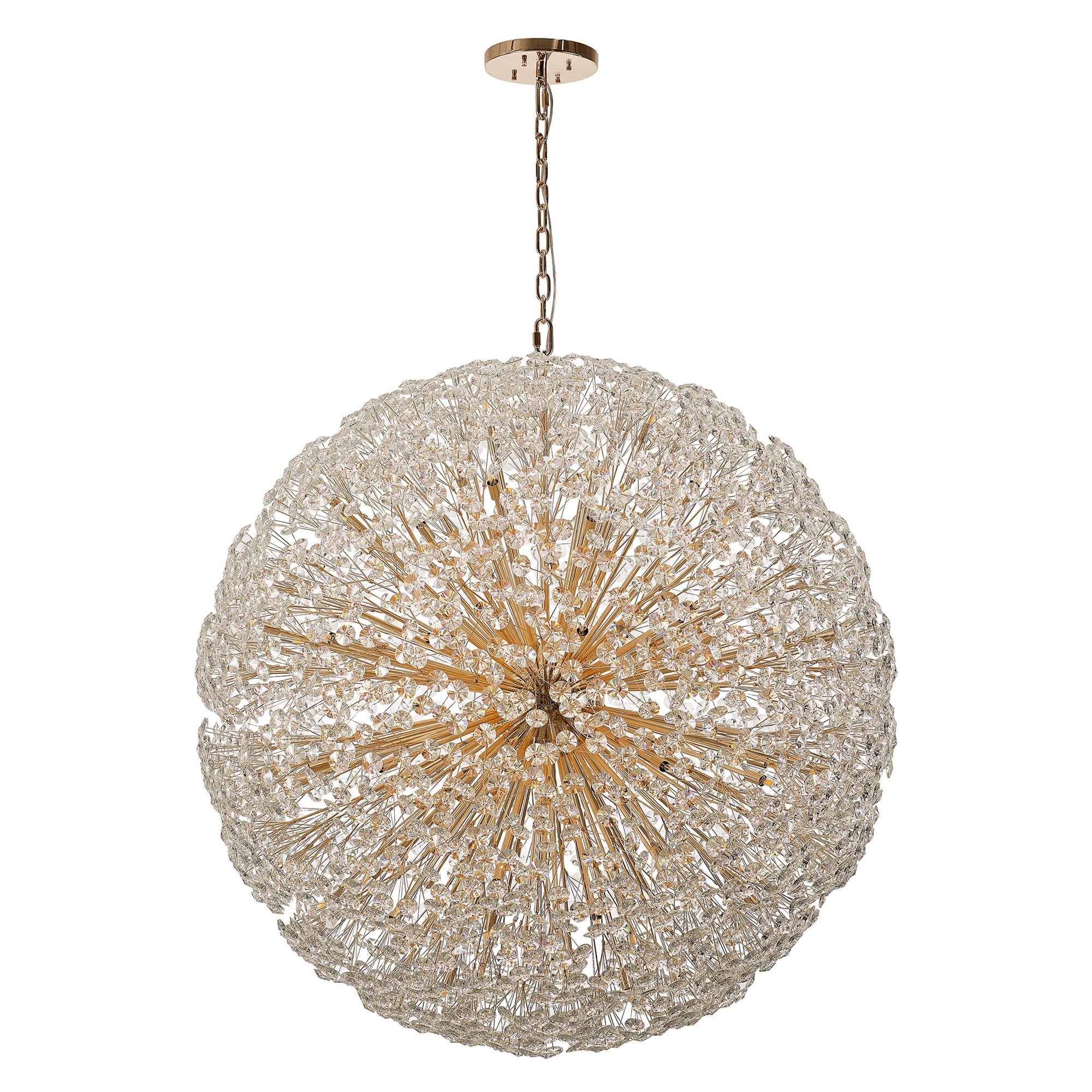 Fabula Grosvenor 84 Light Spherical Pendant - French Gold & Crystal
