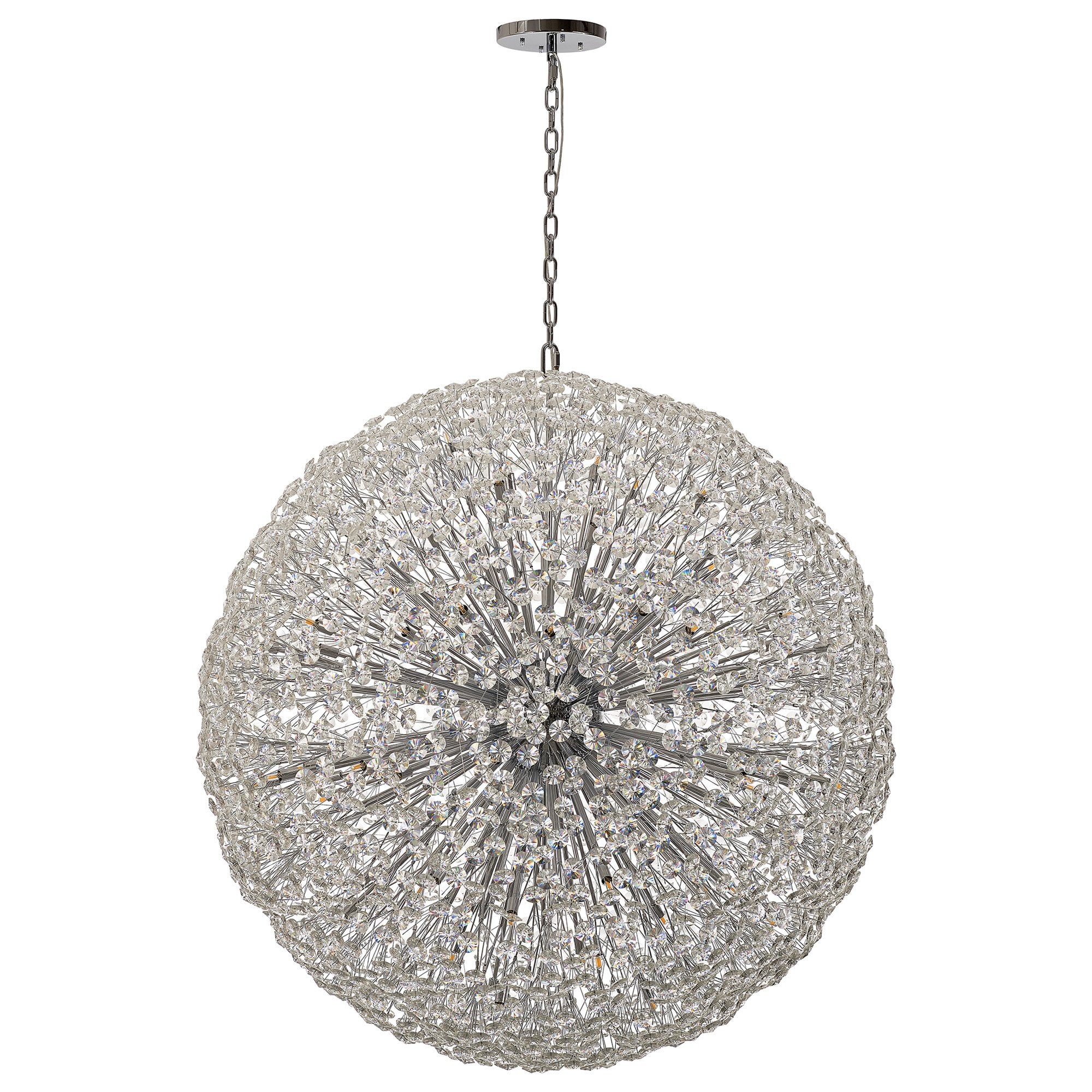 Fabula Grosvenor 84 Light Spherical Pendant - Polished Chrome & Crystal