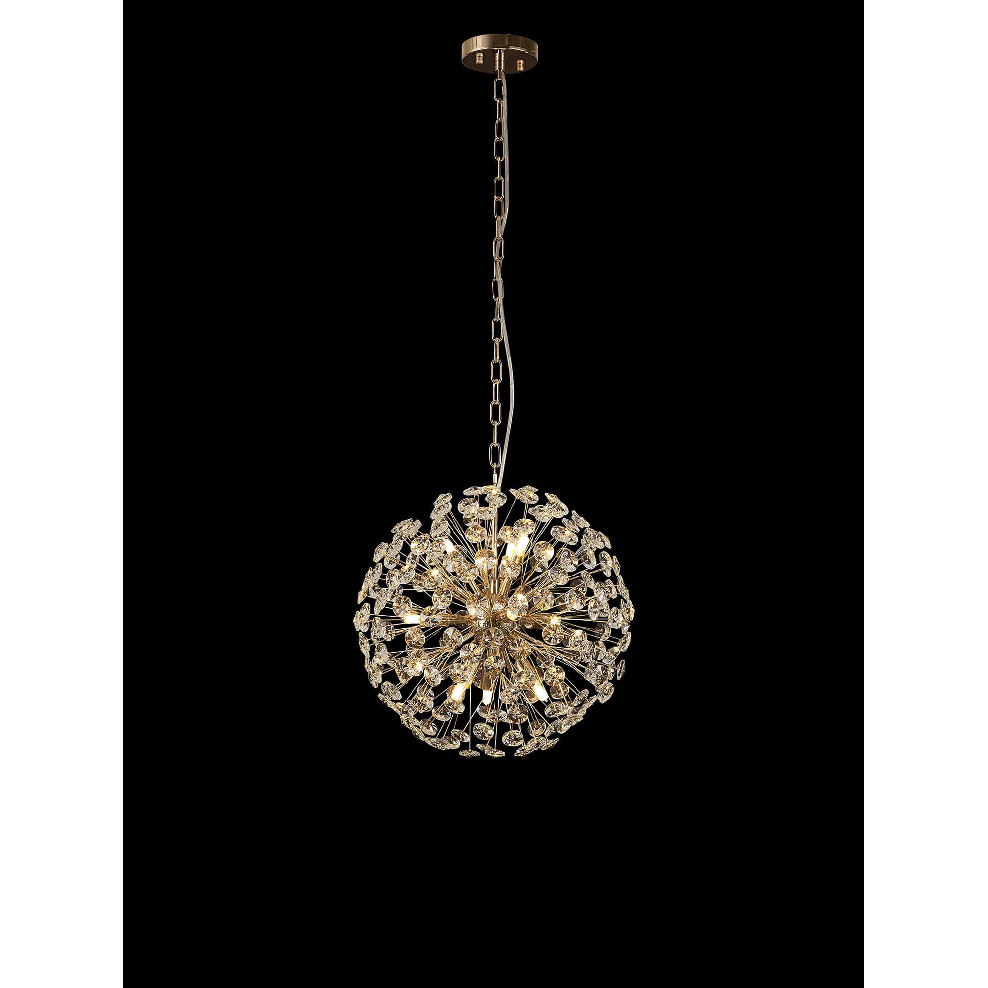 Fabula Grosvenor 9 Light Spherical Pendant - French Gold & Crystal