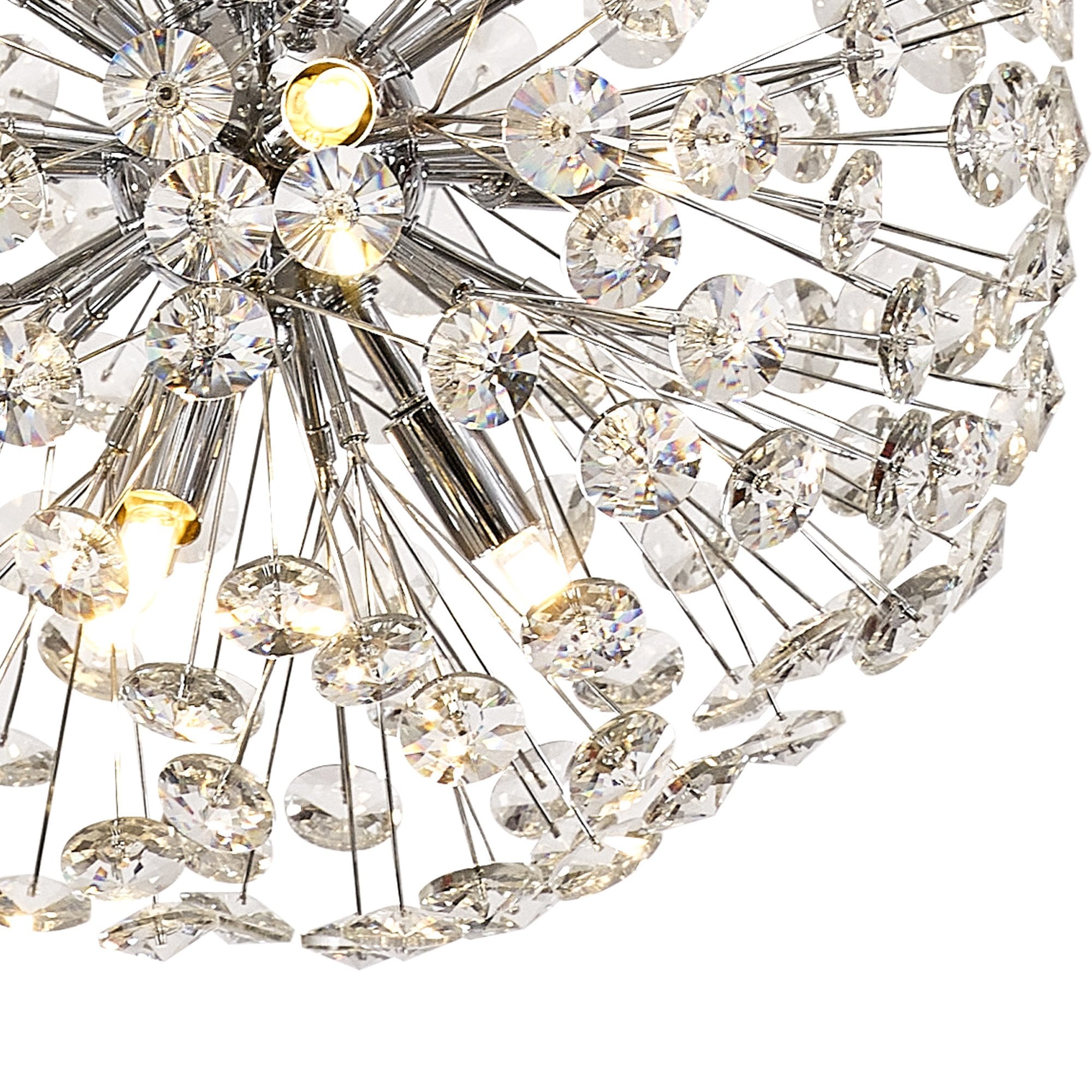 Fabula Grosvenor 9 Light Spherical Pendant - Polished Chrome & Crystal