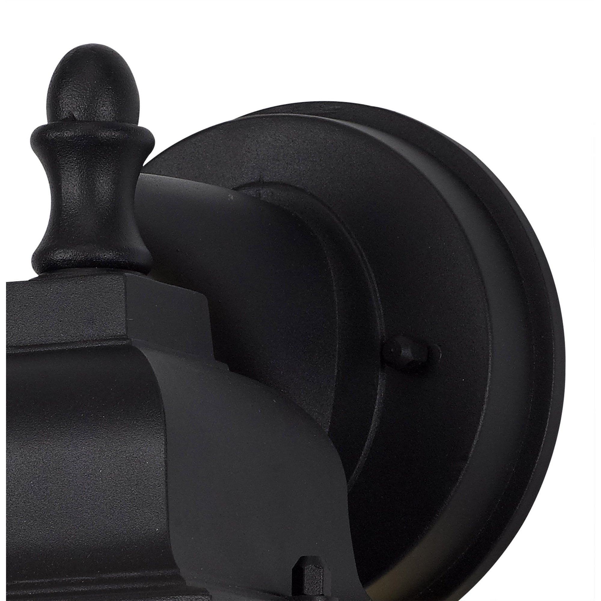 Fabula Haldan Single Square Down Criss Cross Wall Lamp - Sand Black & Clear Seeded Glass - IP44