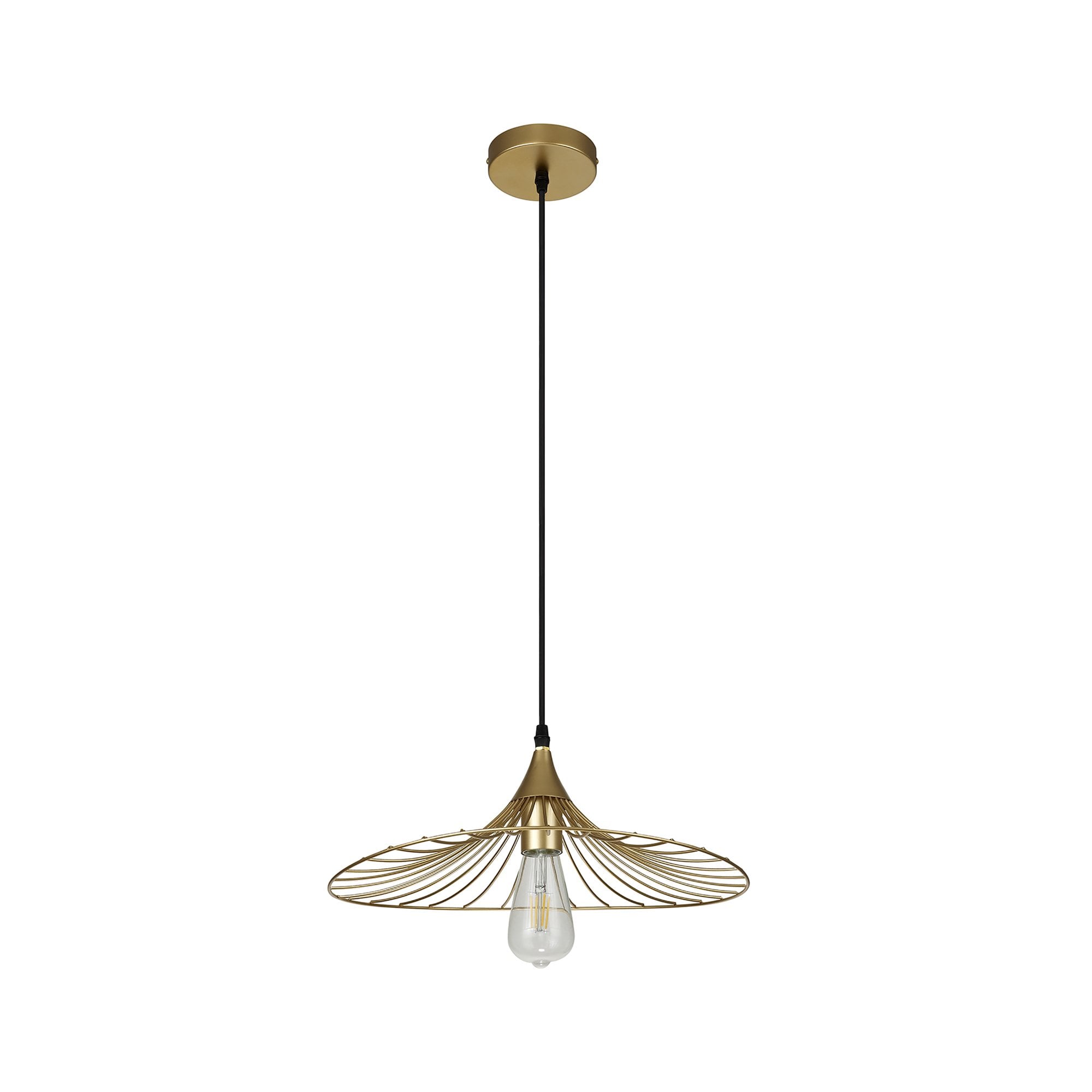Fabula Halstead Single Shallow Pendant - Painted Gold