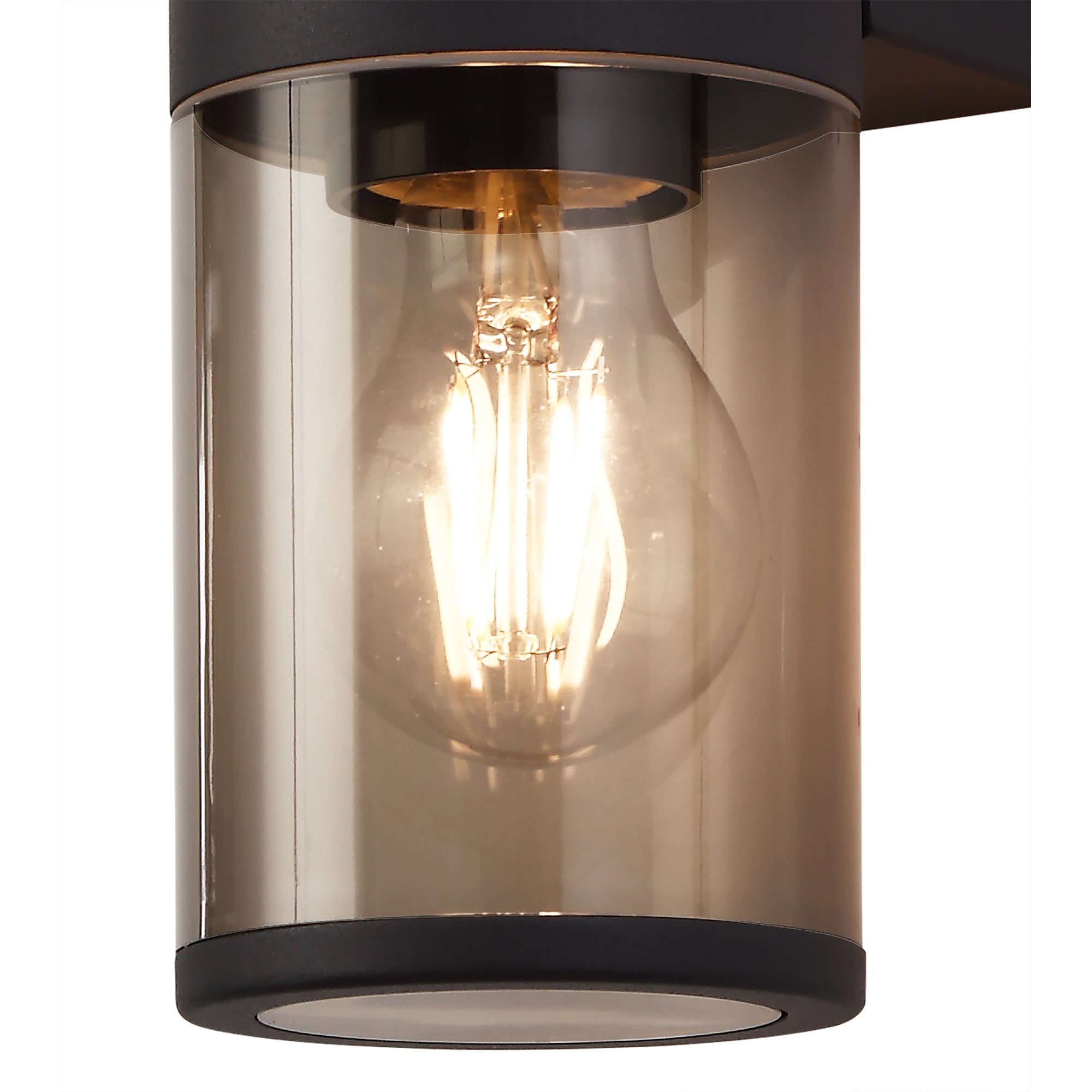 Fabula Harwater 2 Light Wall Lamp - Anthracite & Smoked PC - IP54