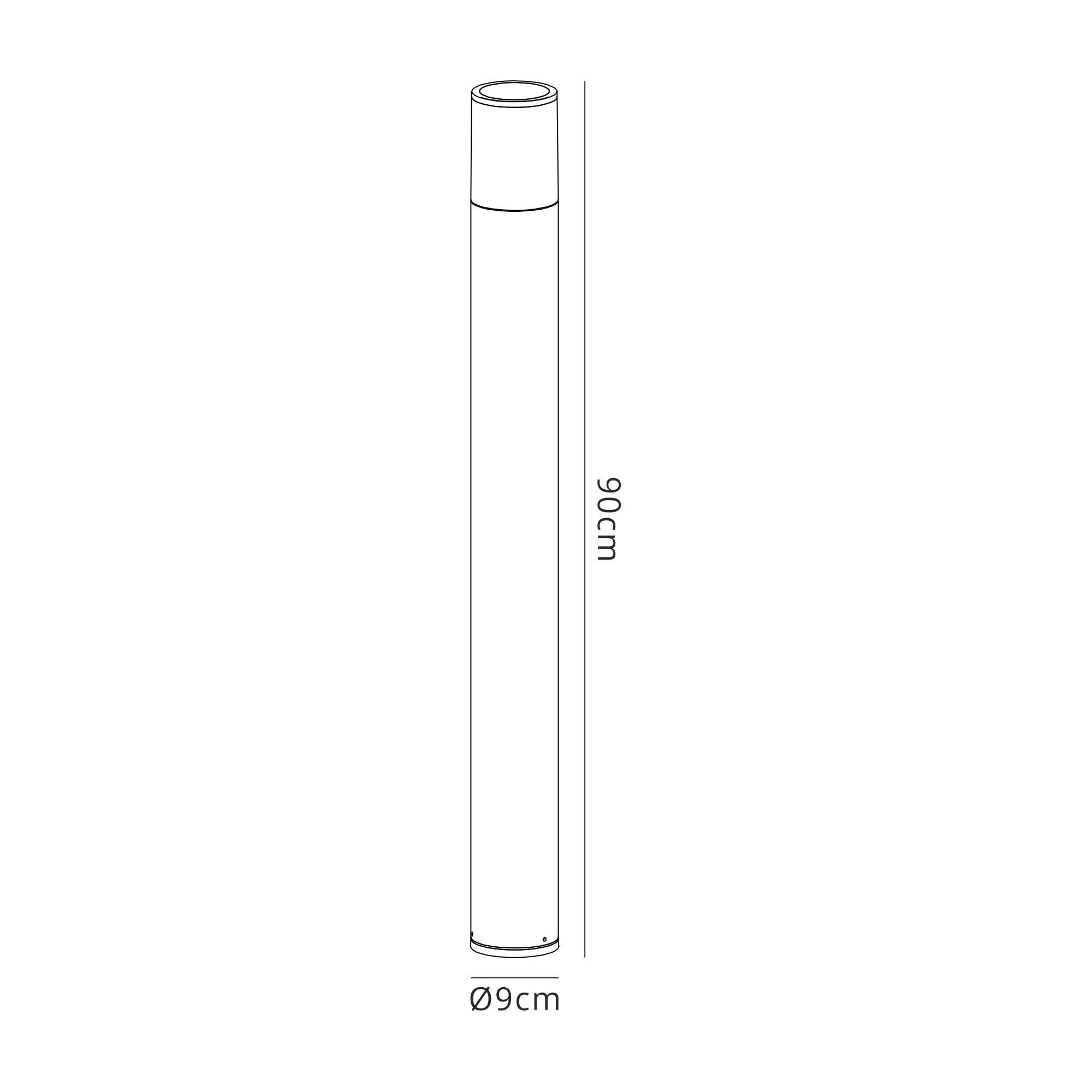Fabula Harwater Single 90cm Post Lamp - Anthracite & Smoked PC - IP54