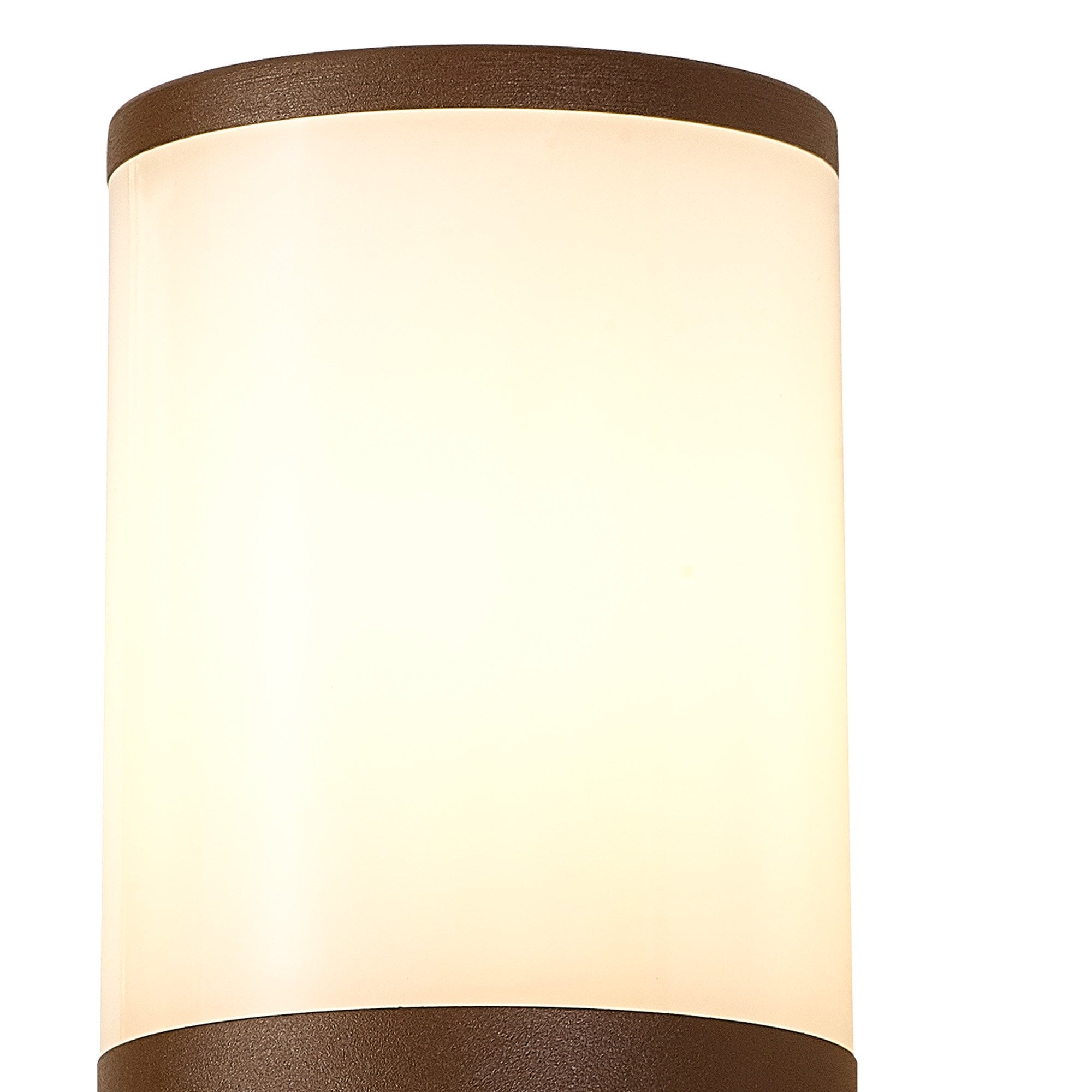 Fabula Harwater Single Wall Lamp - Matt Brown & Opal PC - IP54