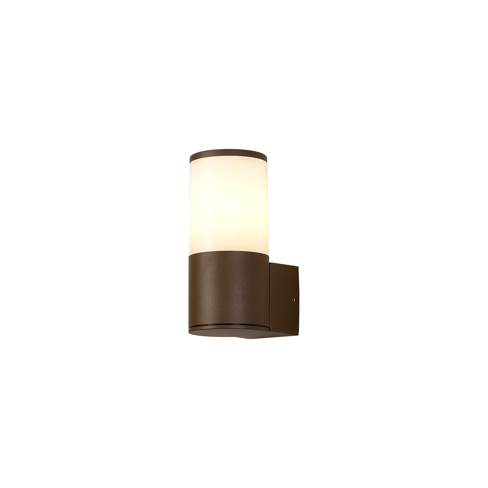 Fabula Harwater Single Wall Lamp - Matt Brown & Opal PC - IP54