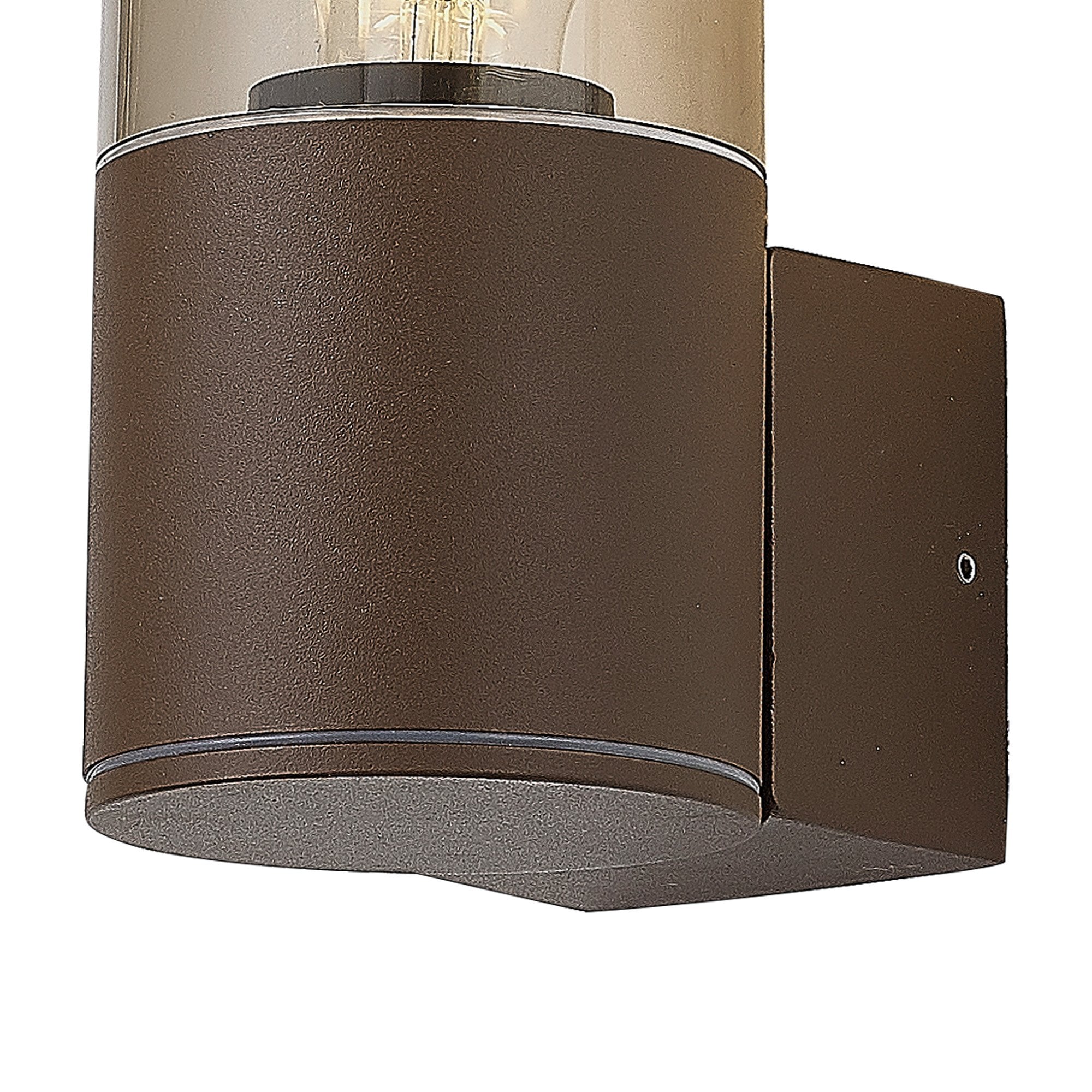 Fabula Harwater Single Wall Lamp - Matt Brown & Smoked PC - IP54