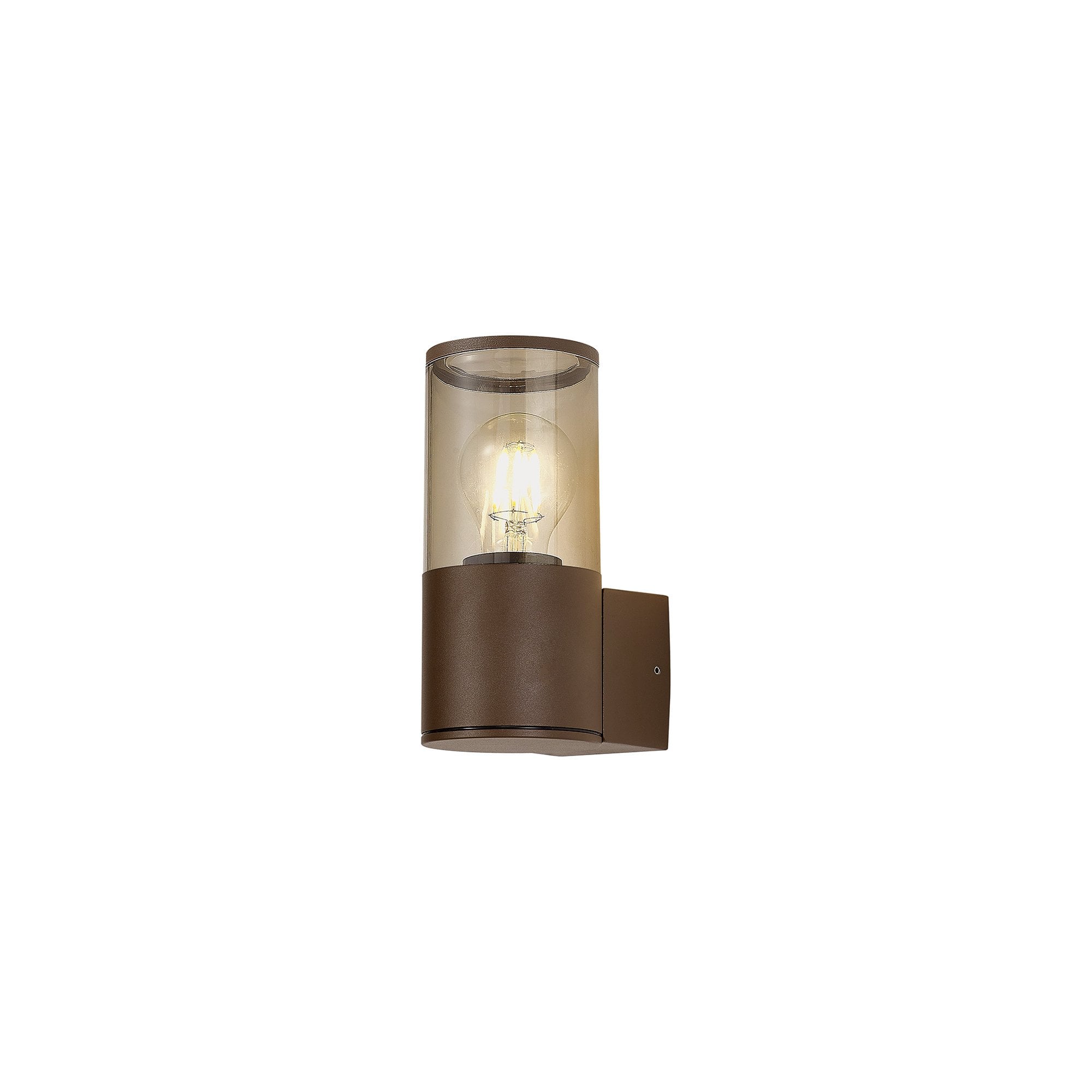 Fabula Harwater Single Wall Lamp - Matt Brown & Smoked PC - IP54