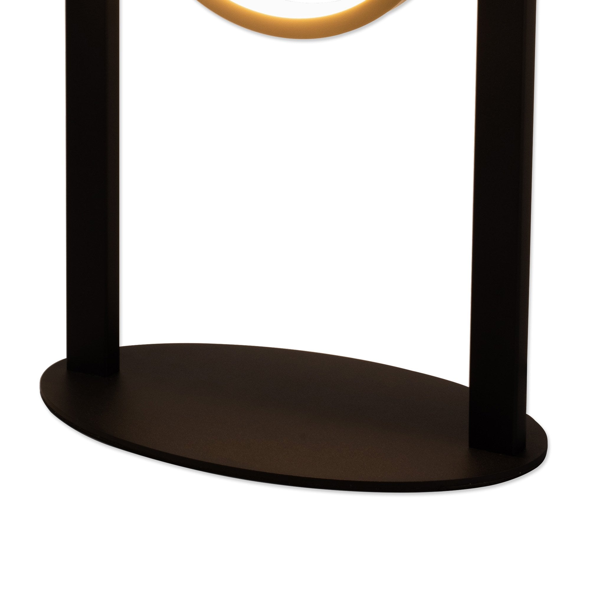 Fabula Hawksmouth 2 Ring LED Table Lamp - Satin Black & Gold