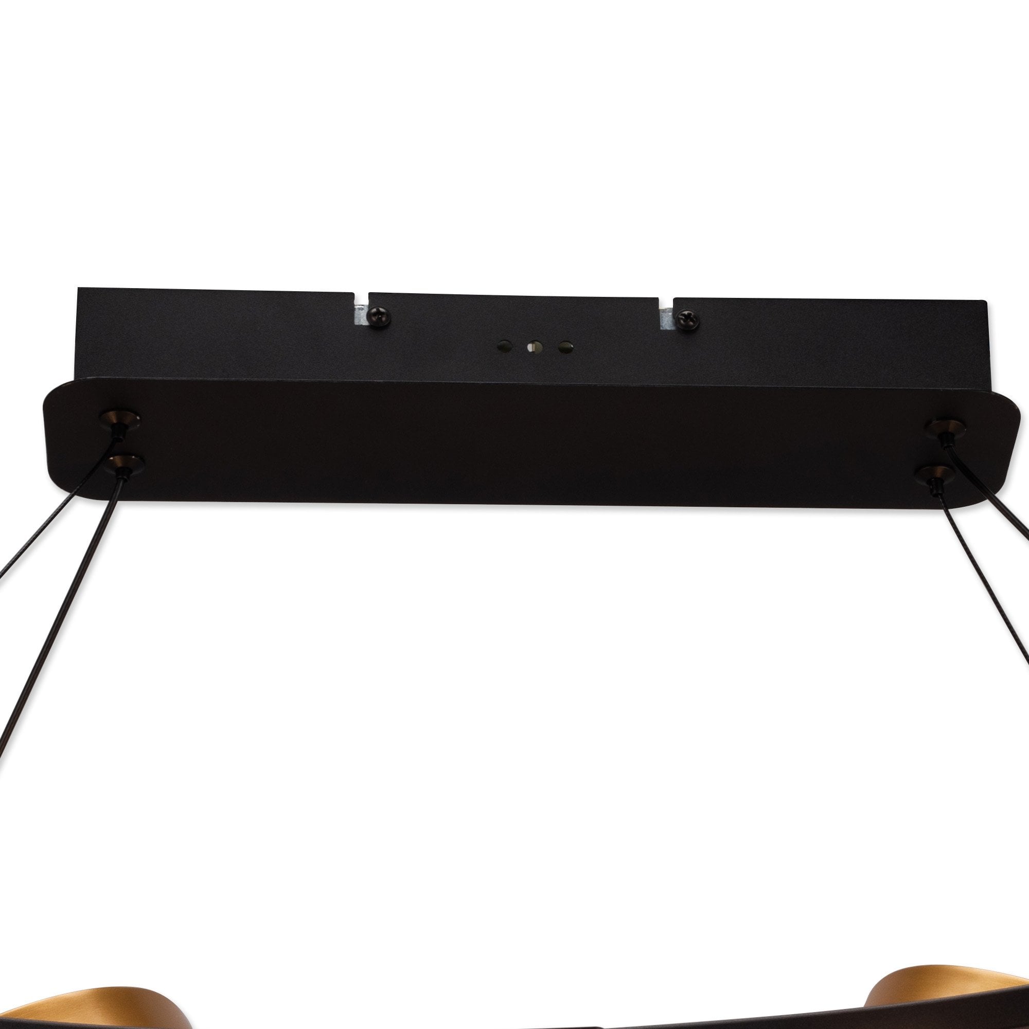 Fabula Hawksmouth 5 Ring Linear LED Pendant - Satin Black & Gold