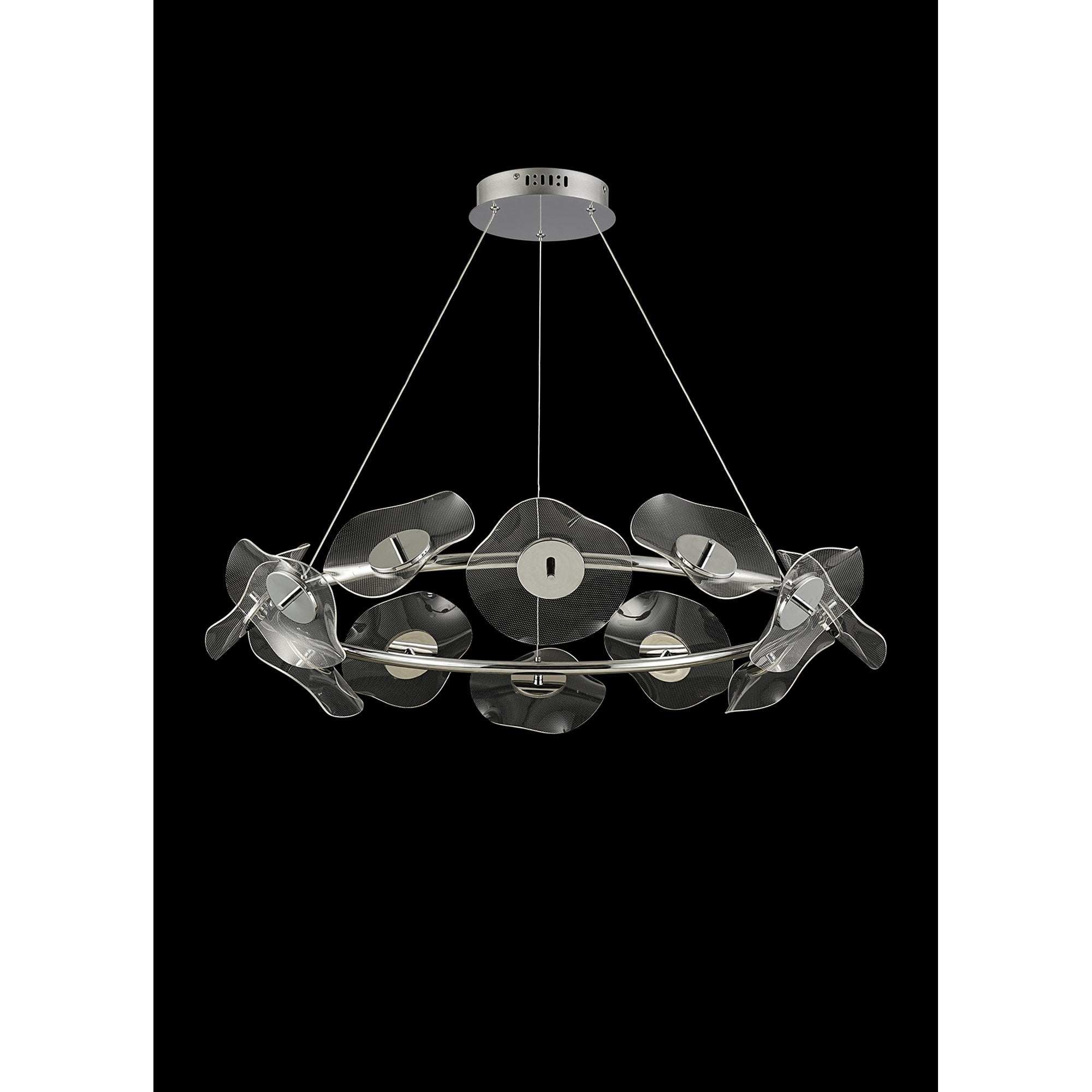 Fabula Holly 12 Light LED Ring Pendant - Polished Chrome
