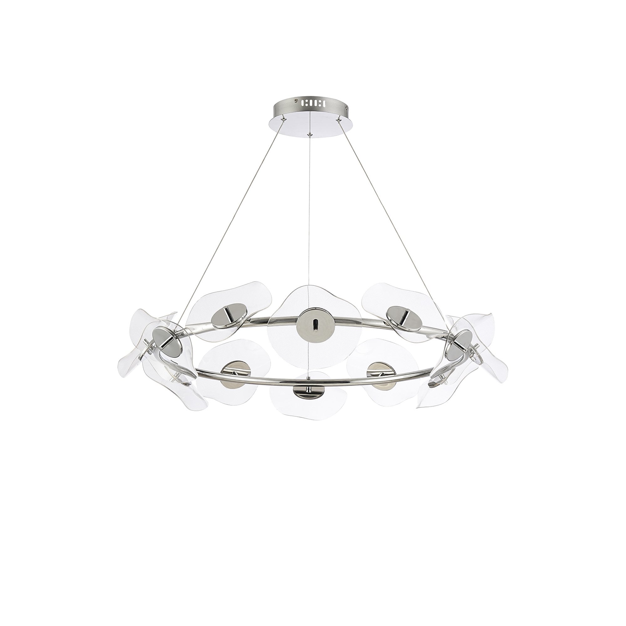 Fabula Holly 12 Light LED Ring Pendant - Polished Chrome