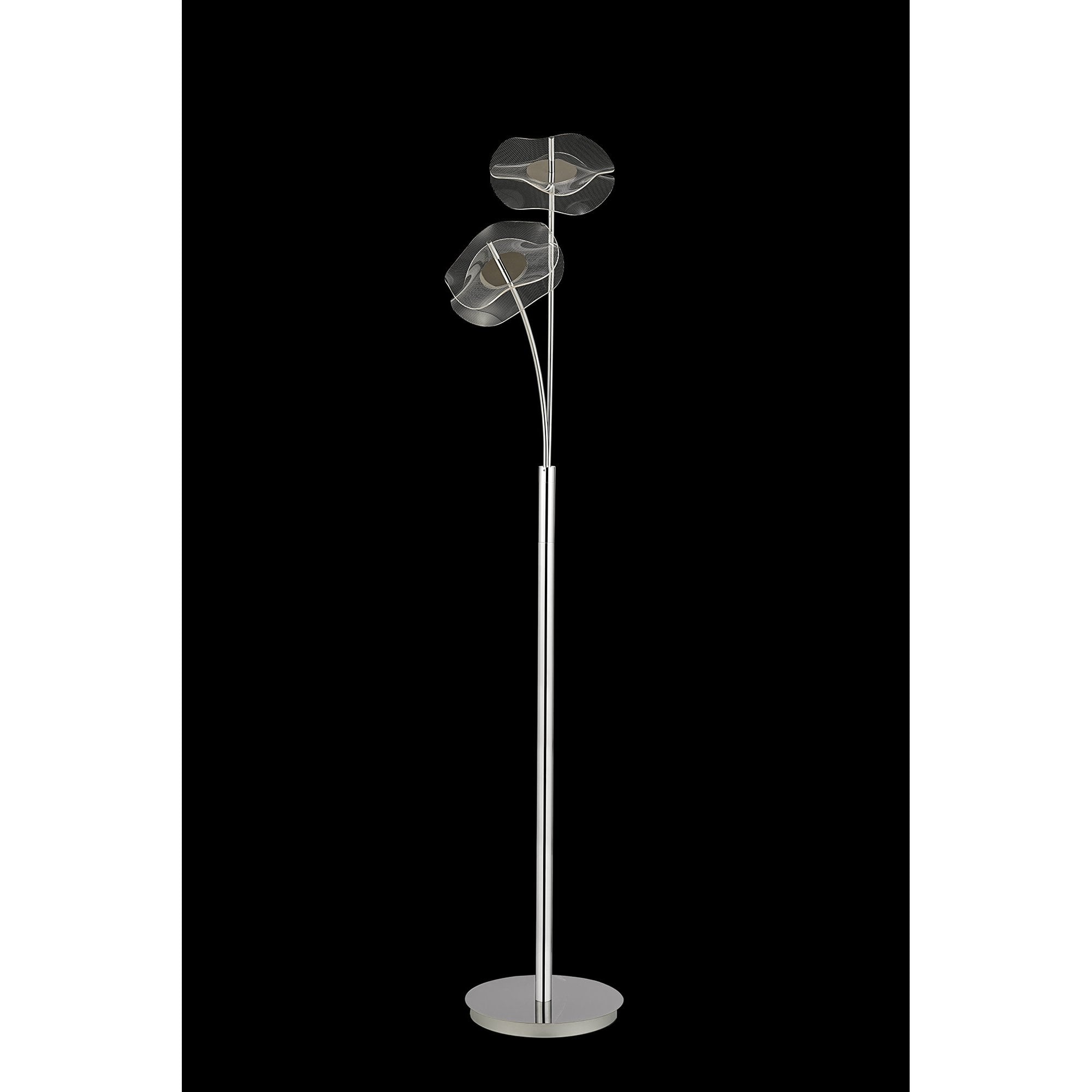 Fabula Holly 2 Light LED Floor Lamp - Polished Chrome