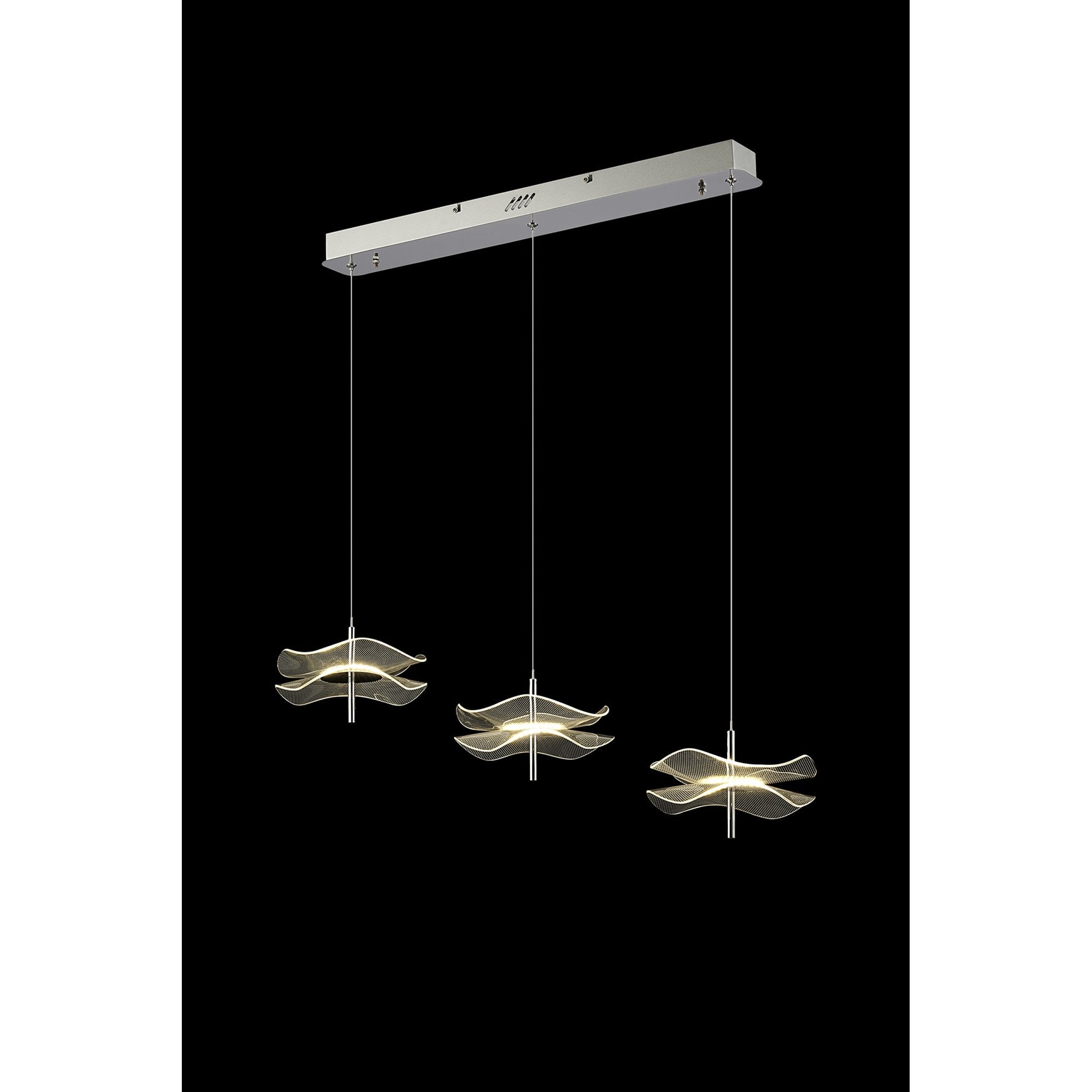 Fabula Holly 3 Light LED Linear Pendant - Polished Chrome