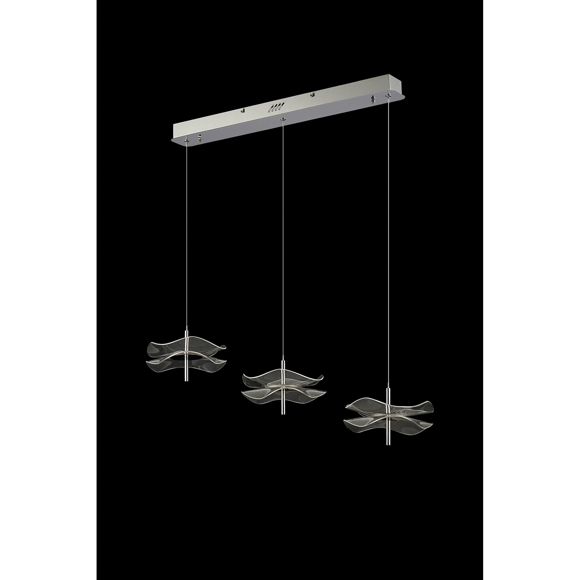 Fabula Holly 3 Light LED Linear Pendant - Polished Chrome